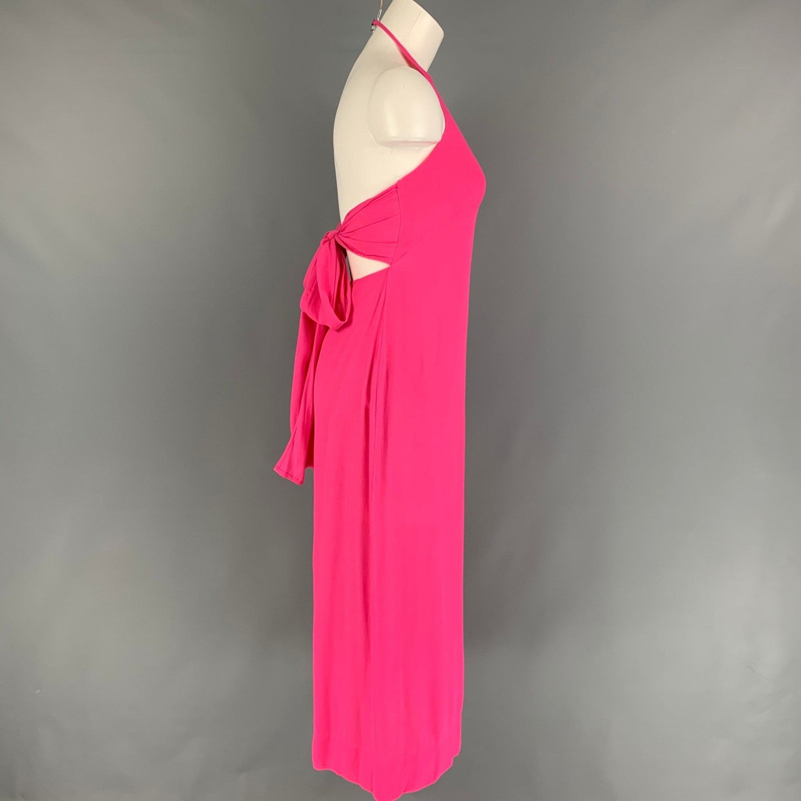 Other THREE GRACES Size S Pink Viscose Halter Shift Dress Size S / US 4 / IT 40 - 2 Thumbnail