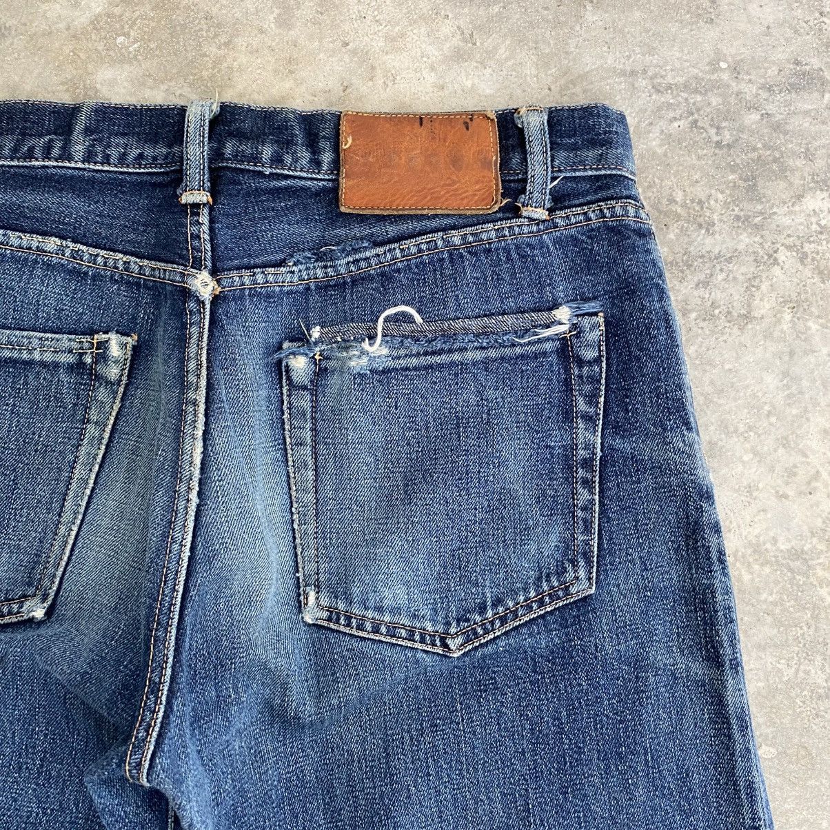 Fujito 2000’s Fujito Made In Japan Faded Blue Selvedge Jeans Size US 33 - 15 Thumbnail