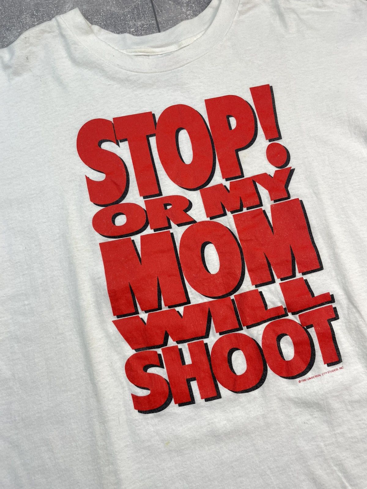 Band Tees Vintage Stop Or My Mom Will Shoot 1992 Movie Promo T-Shirt Size US XL / EU 56 / 4 - 2 Thumbnail