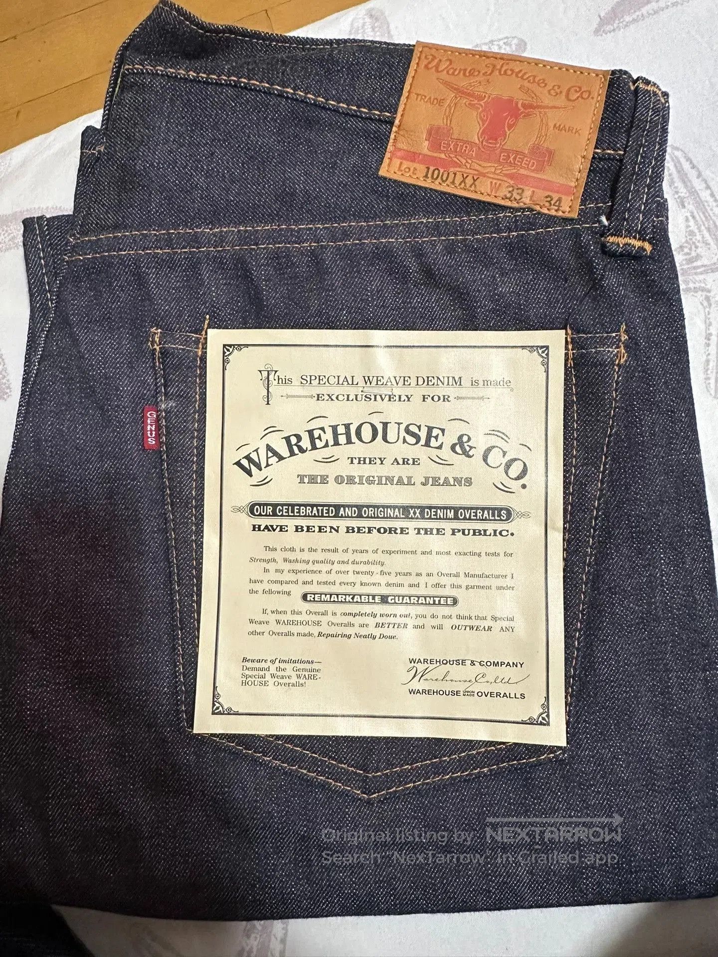 Warehouse Warehouse Unwashed Acid Wash Jeans. Size US 33 - 1 Thumbnail