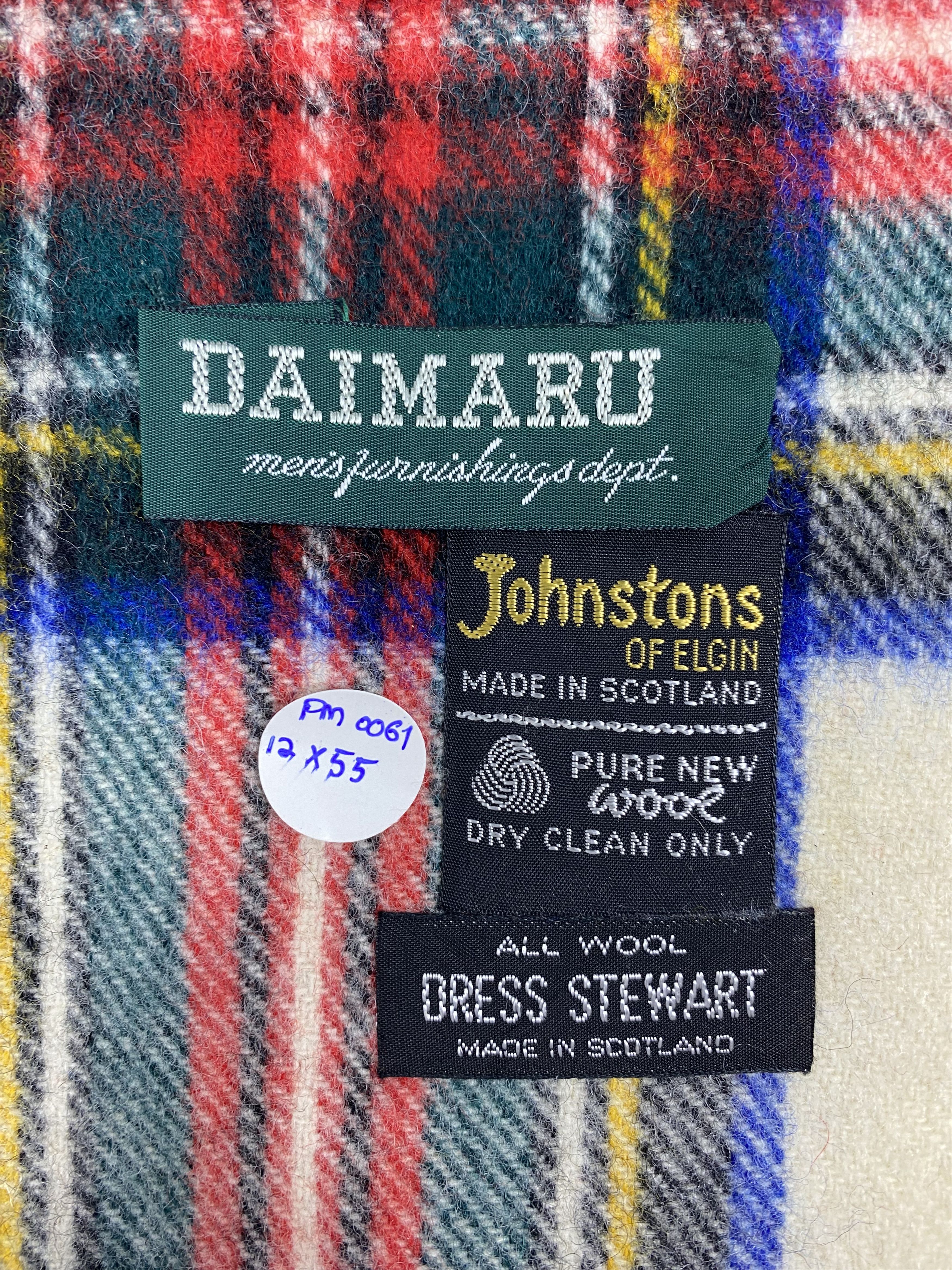 Johnstons Of Elgin Vintage Johnstons X Daimaru Scarf / Muffler Neckwear PM0061 Size ONE SIZE - 2 Thumbnail