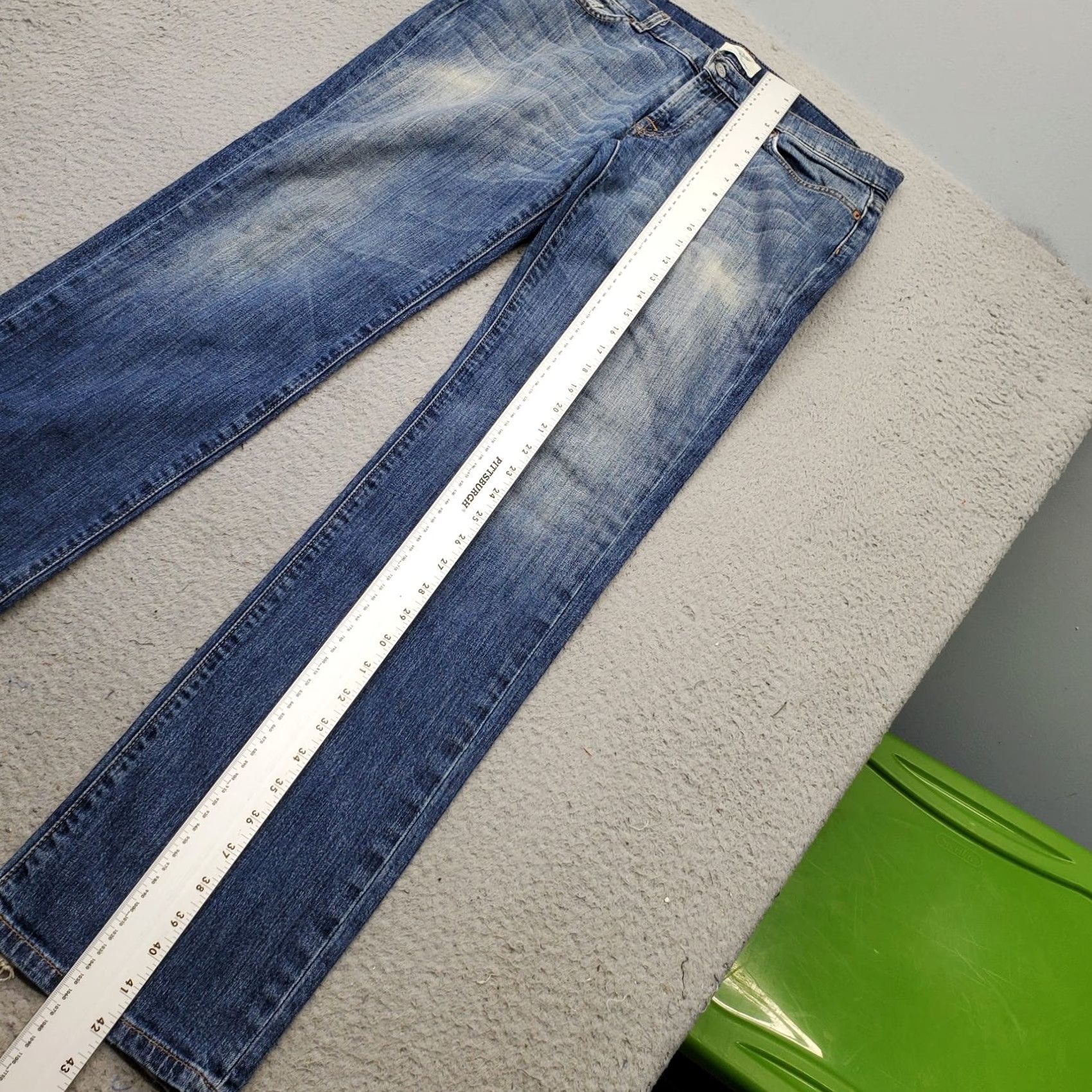 Denime Uncharted Territory Womens Jeans 31 Blue Denim Stretch Straight Leg 5-Pocket Regular Size 31 Womens Size 24" / US 00 / IT 34 - 5 Thumbnail