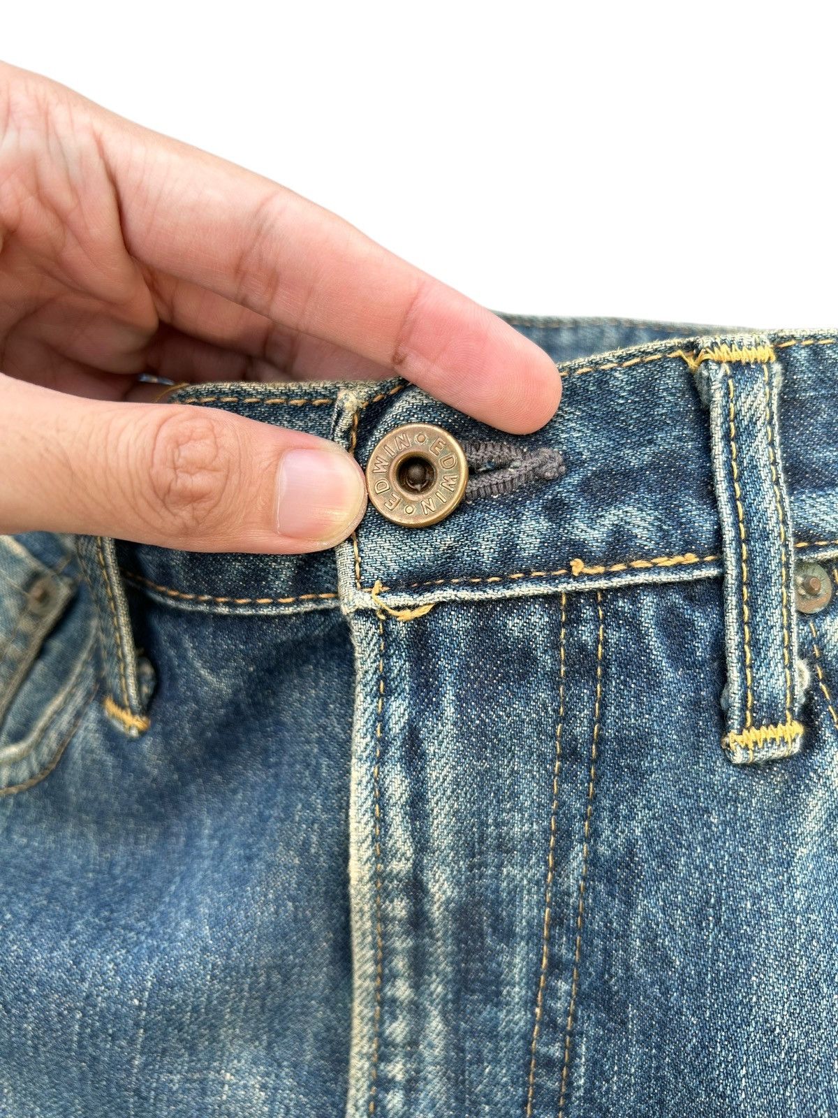 Edwin × If Six Was Nine × Kapital Vtg Edwin Selvedge Distressed Rusty Mudwash Denim Size US 28 / EU 44 - 3 Thumbnail