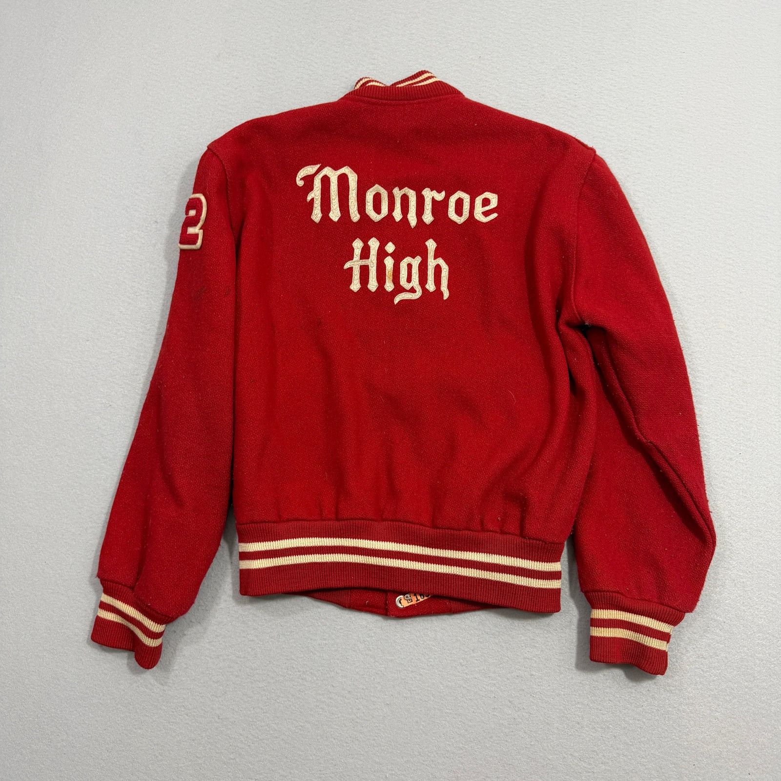 Vintage Vintage 1982 Monroe High Varsity Jacket Small Wool 80s Size US S / EU 44-46 / 1 - 8 Thumbnail