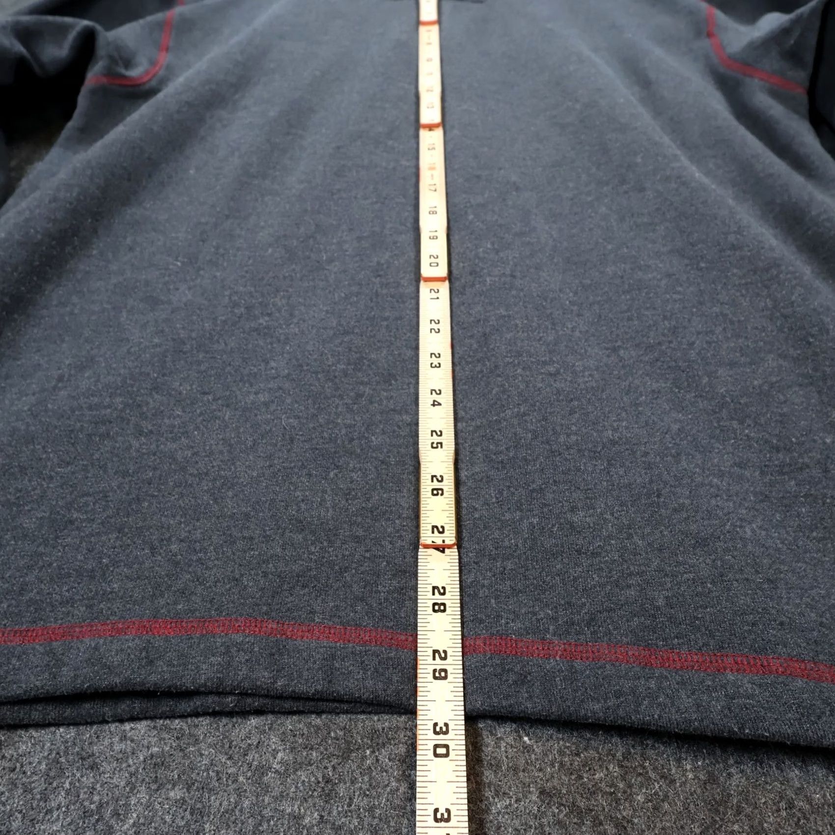 Arrow Arrow Mens XL Gray Pullover Sweater Mock Neck Quarter Zip Contrast Stitching Fleece Lined Casual All Seasons Long Sleeve Regular Fit Size US XL / EU 56 / 4 - 5 Thumbnail