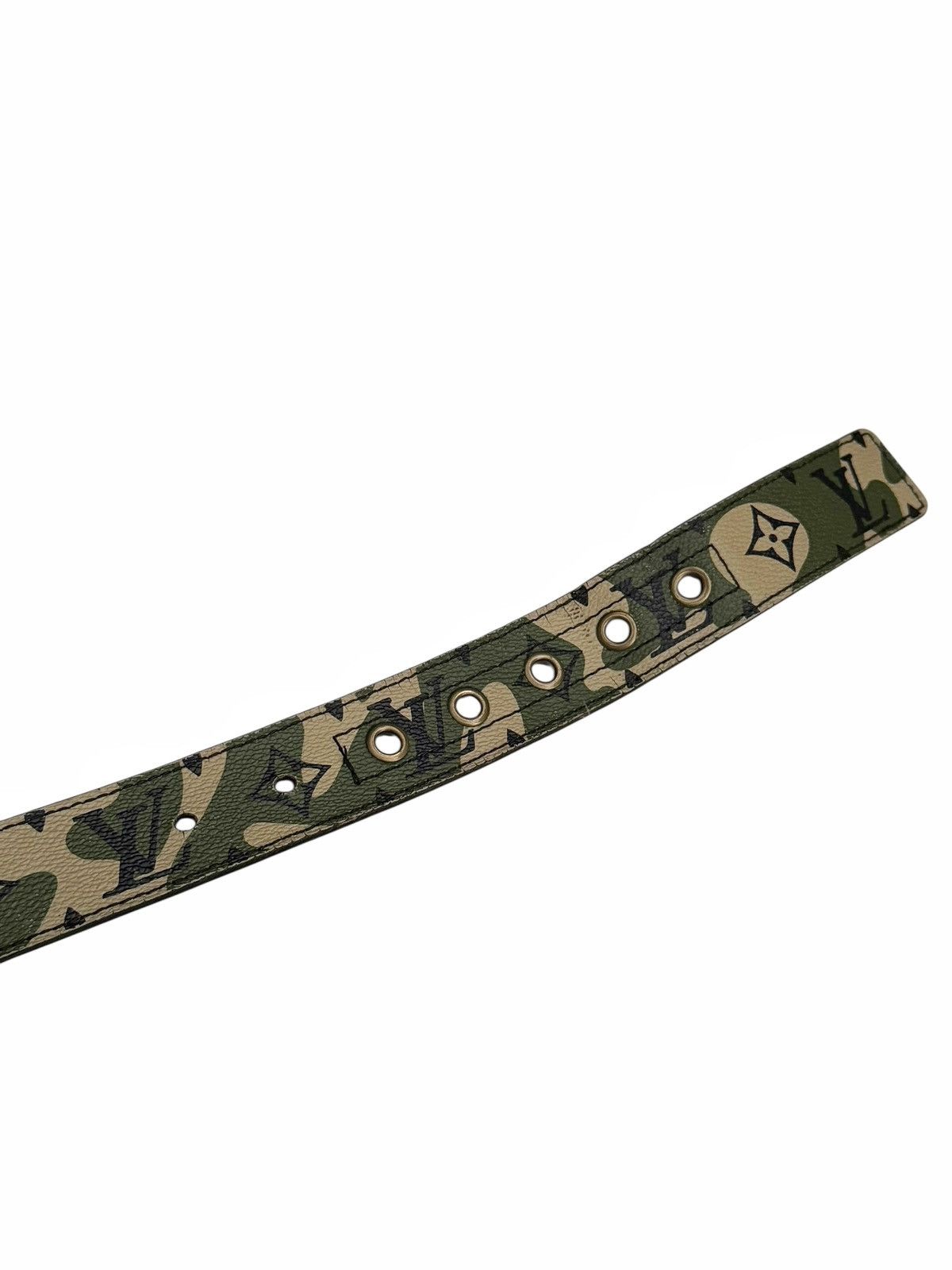 Louis Vuitton × Takashi Murakami GRAIL 2007 Monogramouflage Camouflage (Camo) Belt Size 34 - 11 Thumbnail