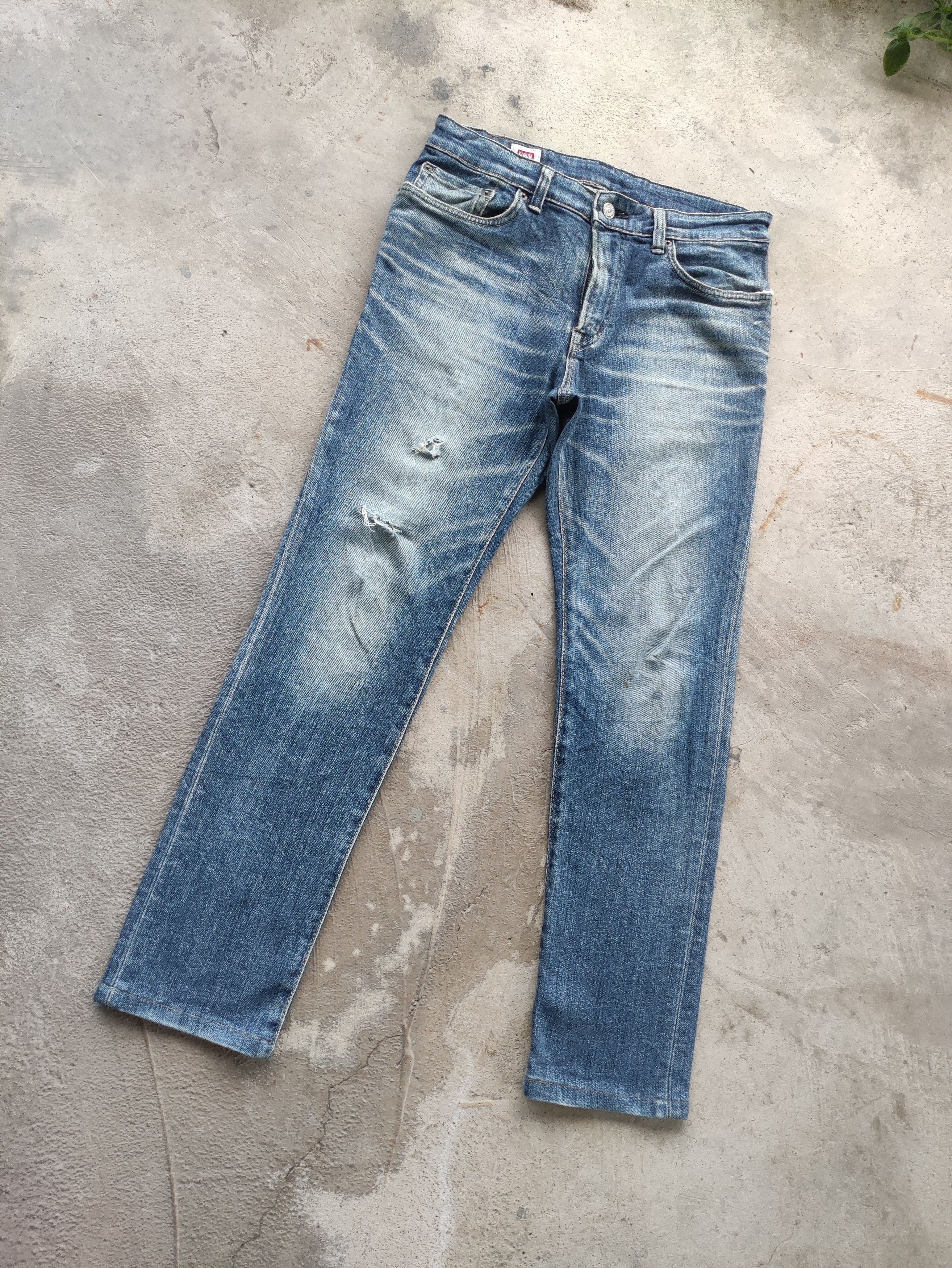 Edwin Vintage Edwin Japan Jean Distressed Faded Denim Size US 31 - 2 Thumbnail