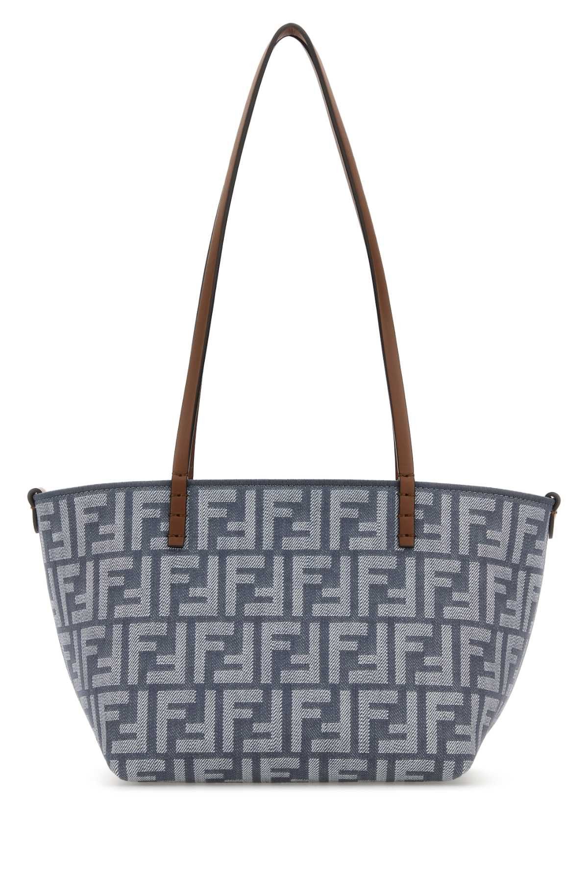 Fendi Embroidered Denim Small Roll Reversible Shopping Bag Size ONE SIZE - 1 Thumbnail