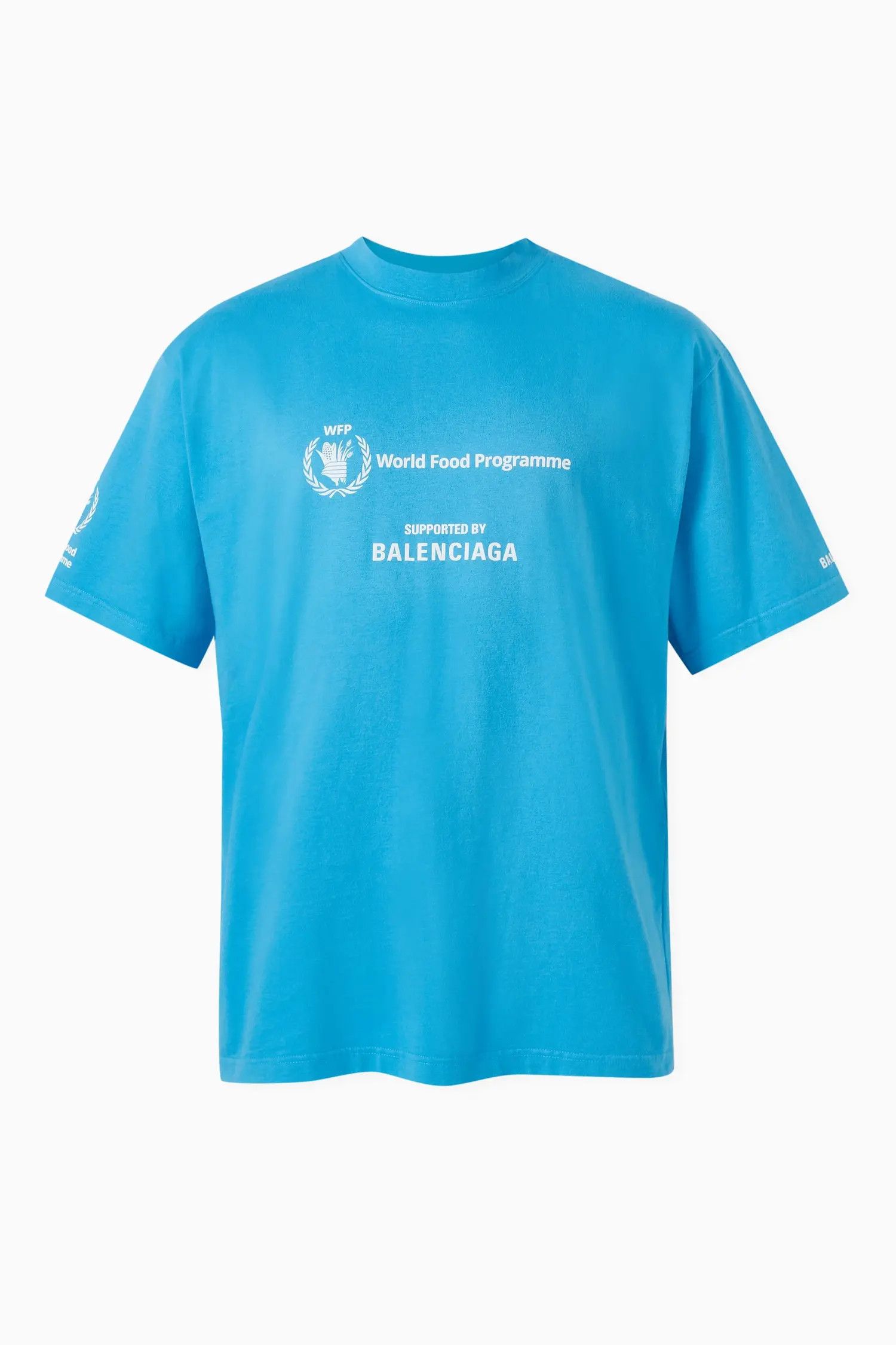 Balenciaga o1mt1gz0225 Dup / Medium Fit T-Shirt in Azure Blue/White Size US XS / EU 42 / 0 - 1 Thumbnail
