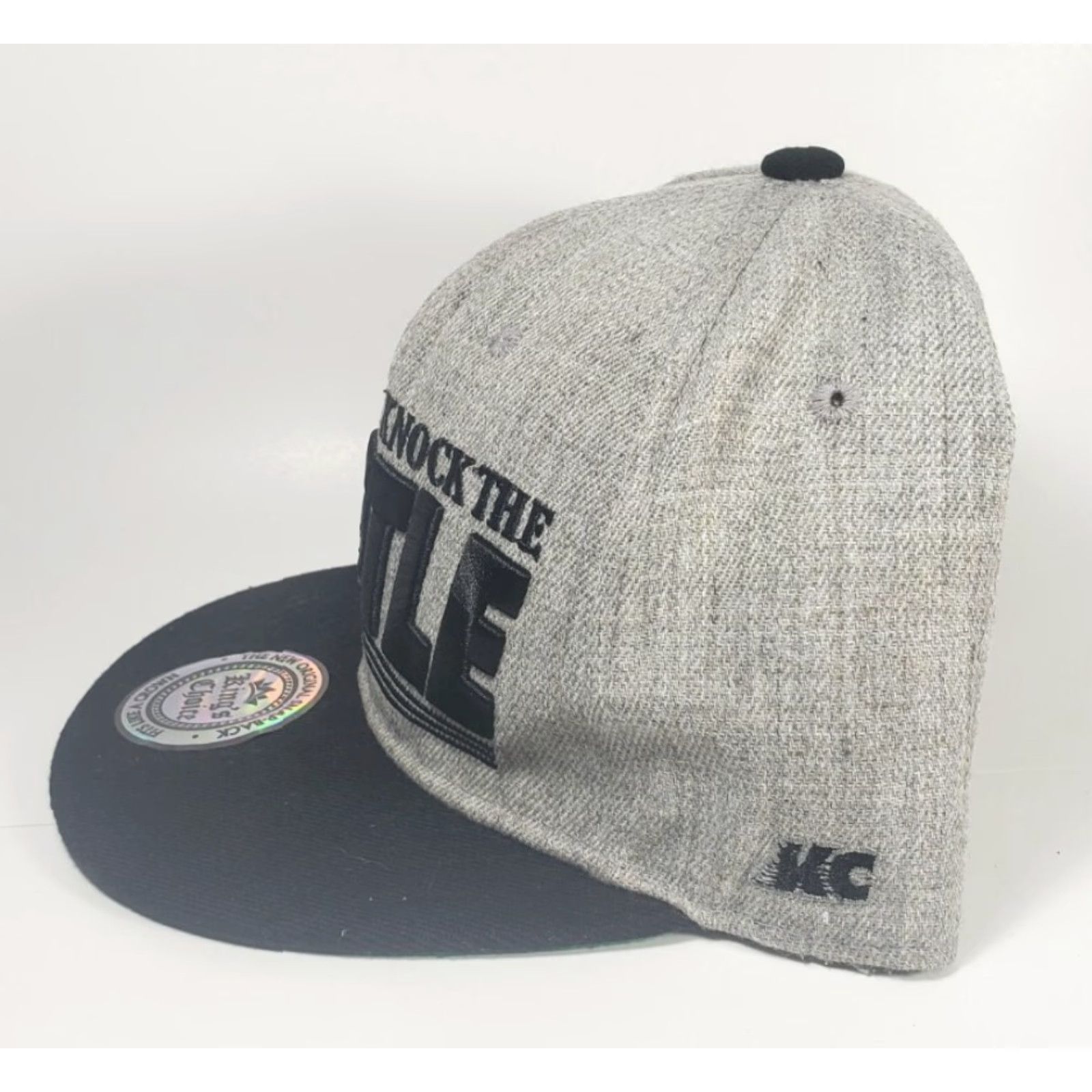 Logo 7 Kings Choice You Can't Knock The Hustle Black SnapBack Hat Basketball Logo Mens Adjustable Embroidered Hat Size ONE SIZE - 4 Thumbnail