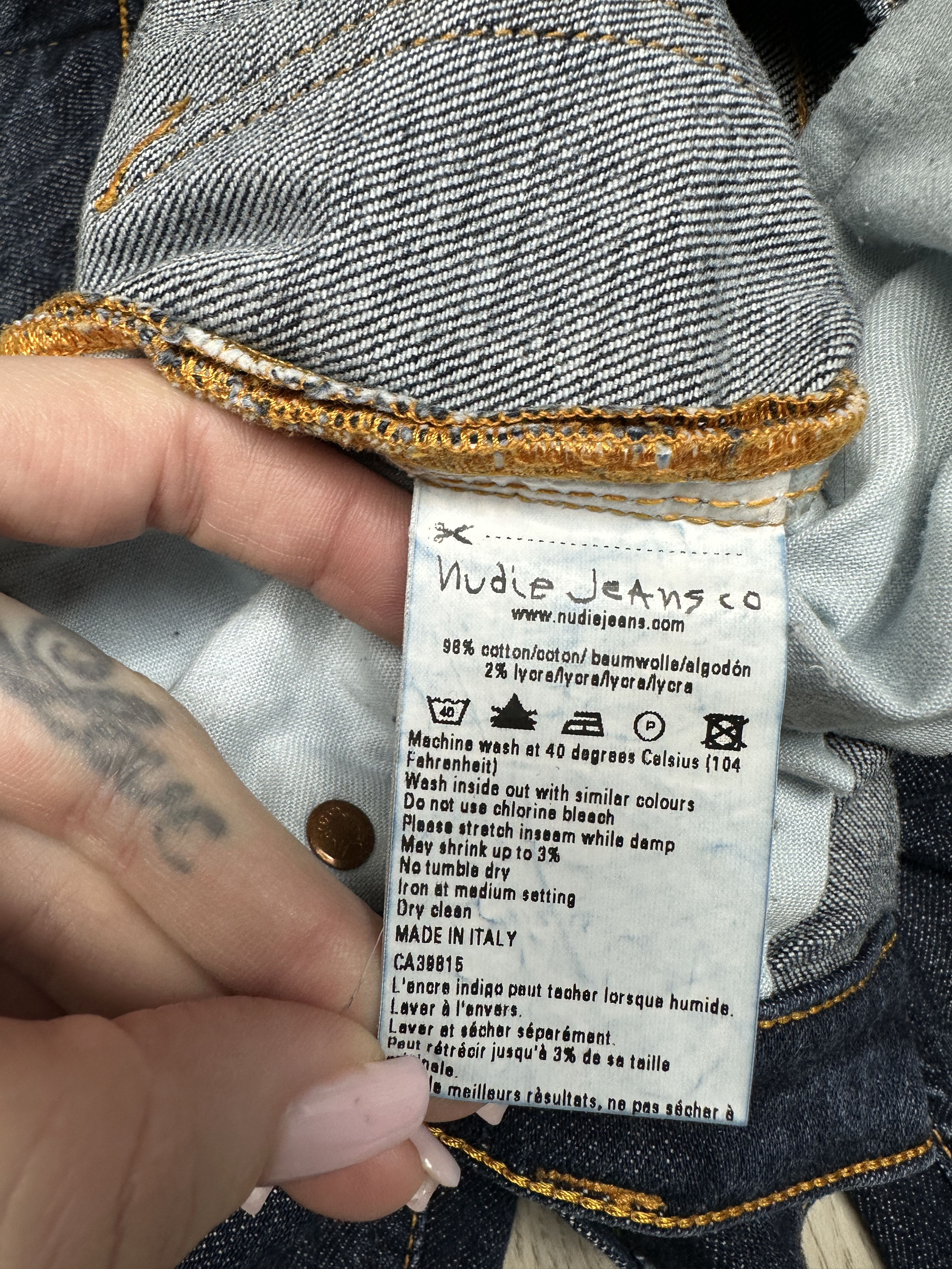 Nudie Jeans Nudie Jeans Tight Long John Vintage Mens Denim Pants Size US 31 - 11 Thumbnail
