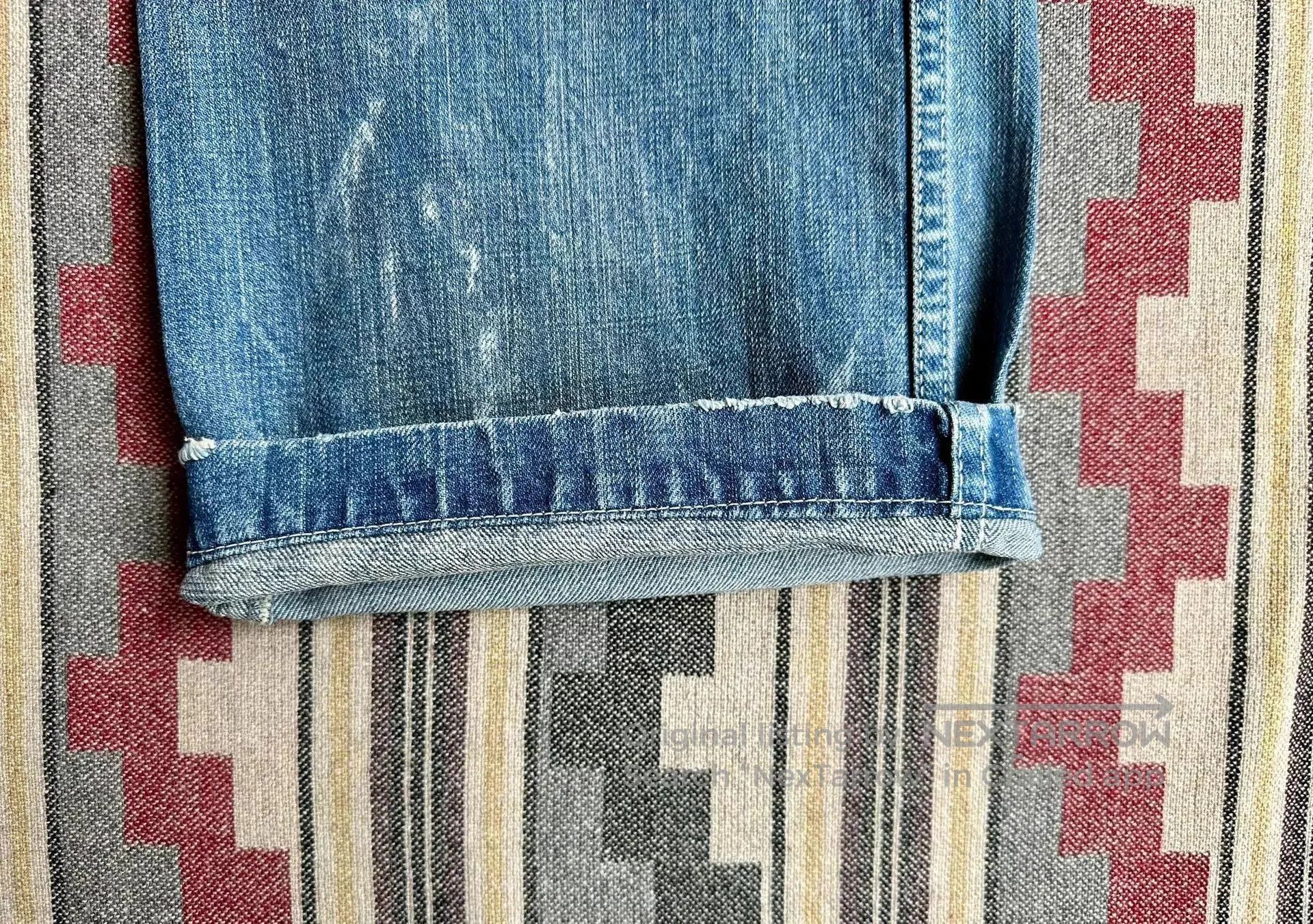 Prps Blue Distressed Denim Jeans with Patch Details. Size US 30 / EU 46 - 7 Thumbnail