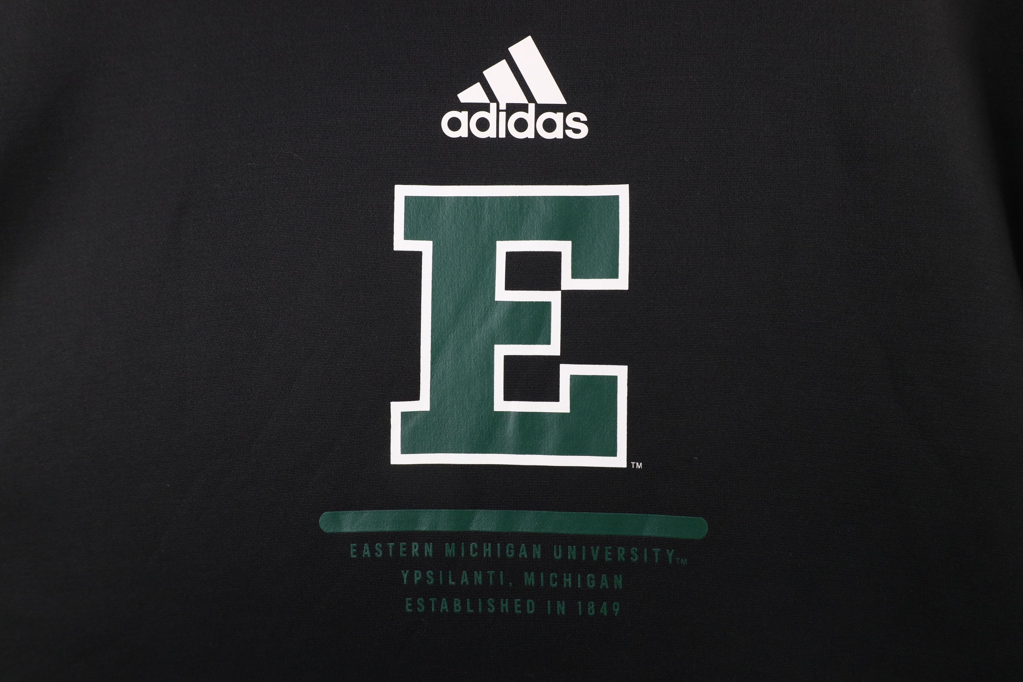 Adidas × Vintage Adidas Eastern Michigan University Football Hoodie Black Size US XXL / EU 58 / 5 - 4 Thumbnail