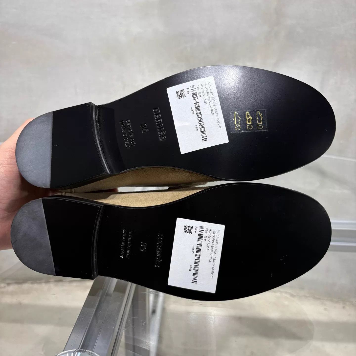 Hermes Hermes Khaki Silver Buckle Loafer 35 New w/ Box Size US 4.5 / IT 34.5 - 7 Thumbnail