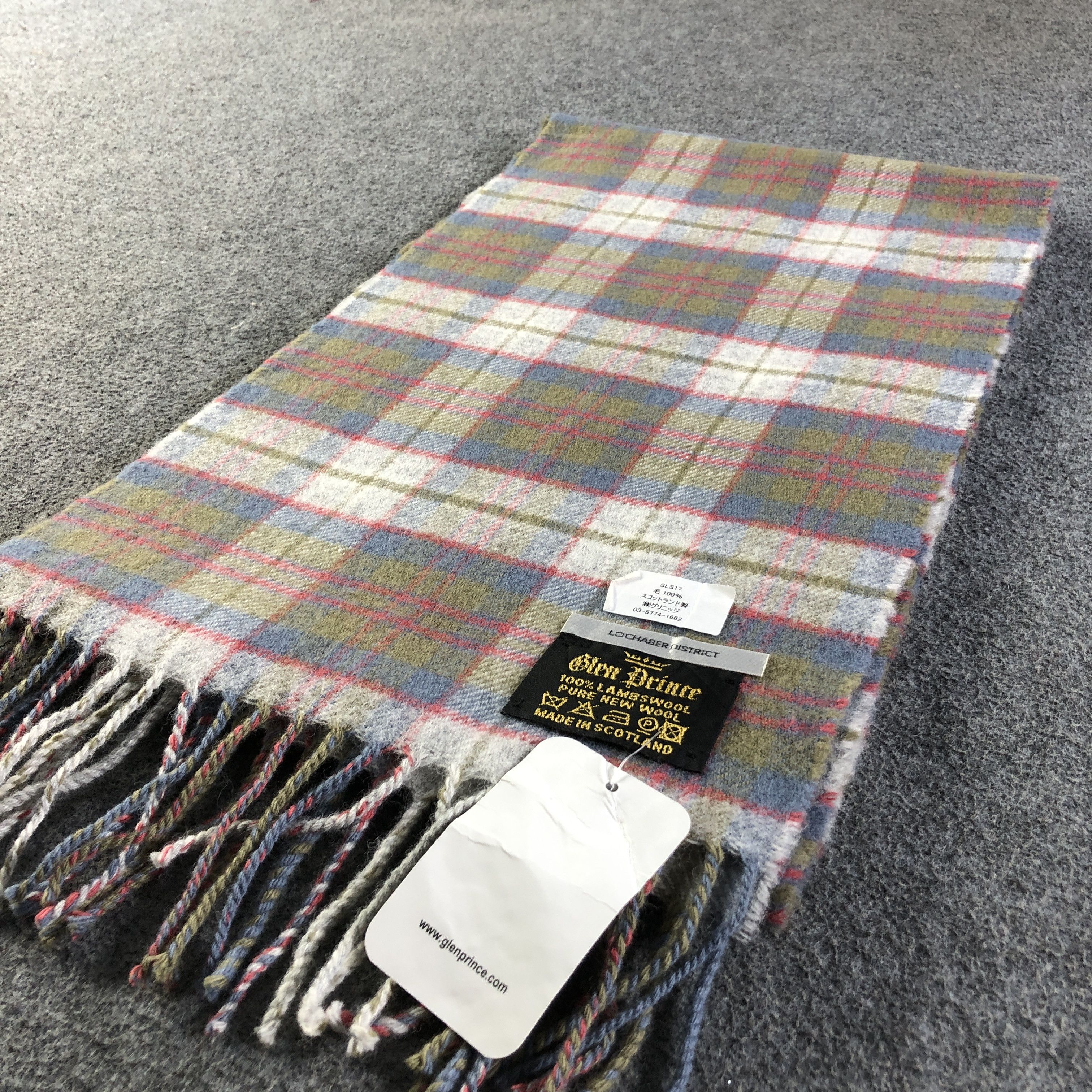 Vintage Glen Prince Tartan Wool Scarf Muffler V2720 Size ONE SIZE - 3 Thumbnail