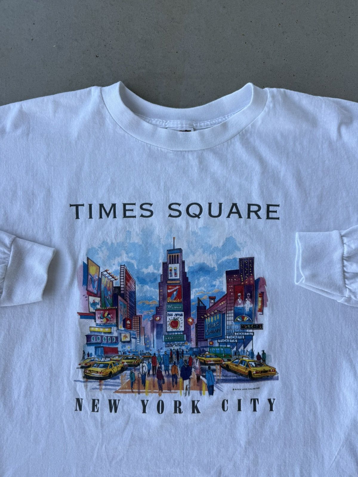 Vintage Vintage 1990s New York City Times Square T-Shirt Size US XL / EU 56 / 4 - 1 Thumbnail