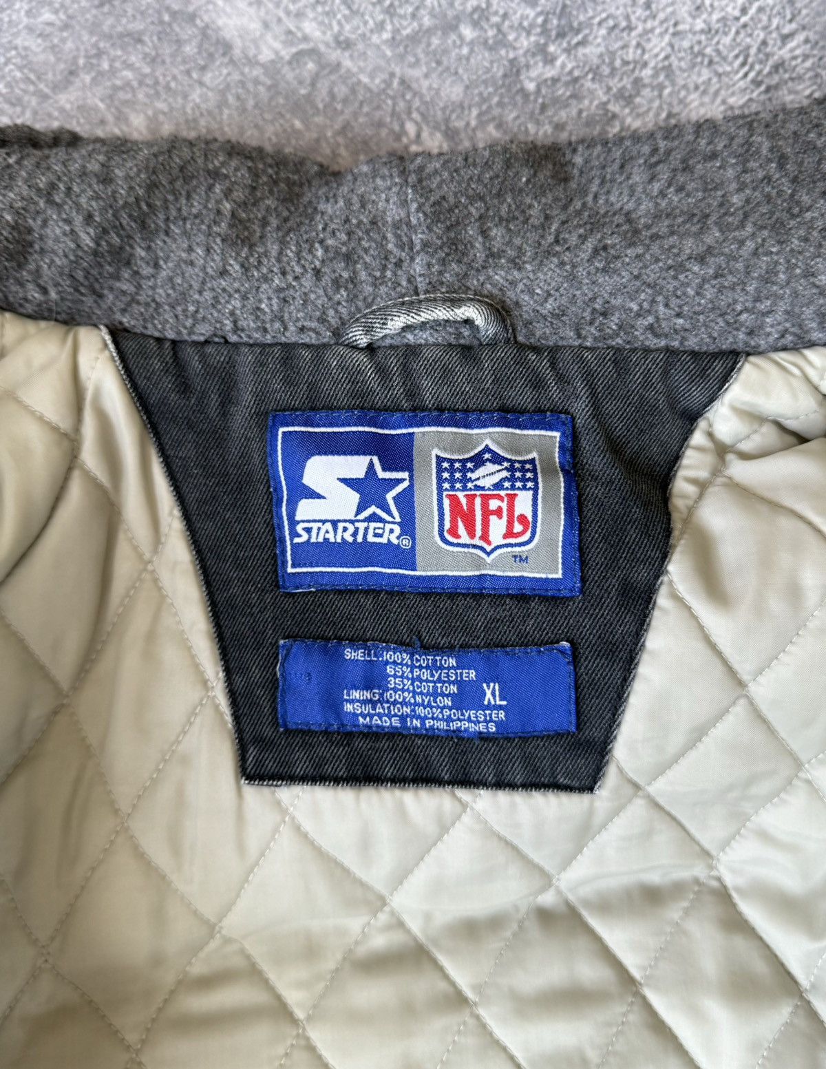 NFL Rare 🔥 Vintage Starter Varsity Bomber Denim Jacket Size XL Size US XL / EU 56 / 4 - 9 Thumbnail