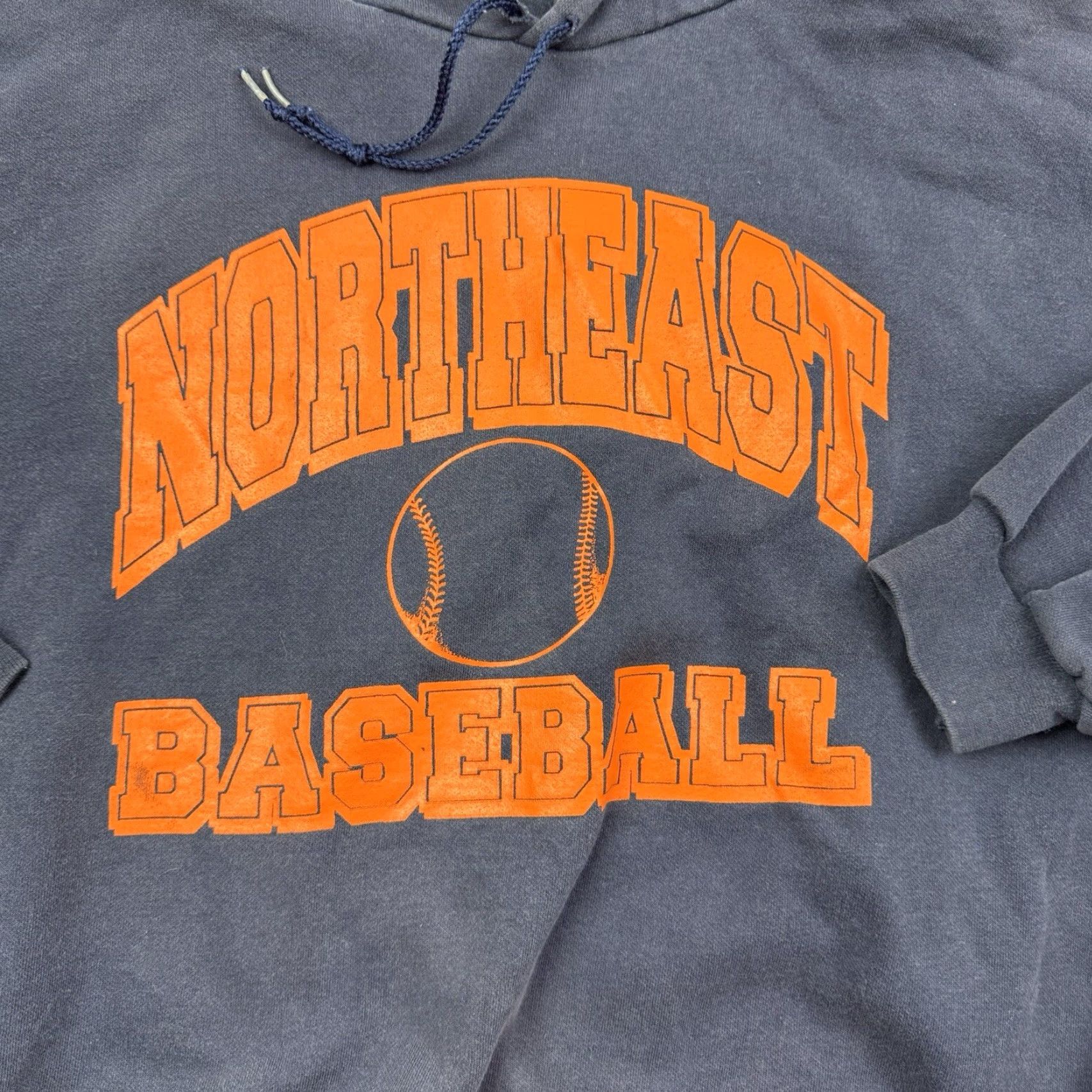 Vintage VINTAGE Northeast Baseball Hoodie Sweatshirt Men Adult XL Blue 80s Sports Pullover Classic Size US XL / EU 56 / 4 - 4 Thumbnail