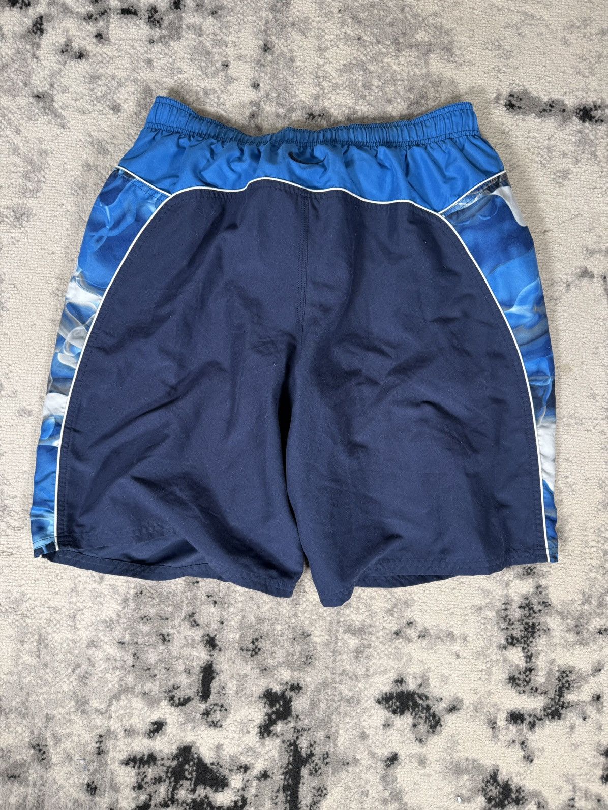 Nike Y2K Style Nike Navy Blue Flame Printed Board Shorts Size US 34 / EU 50 - 2 Thumbnail
