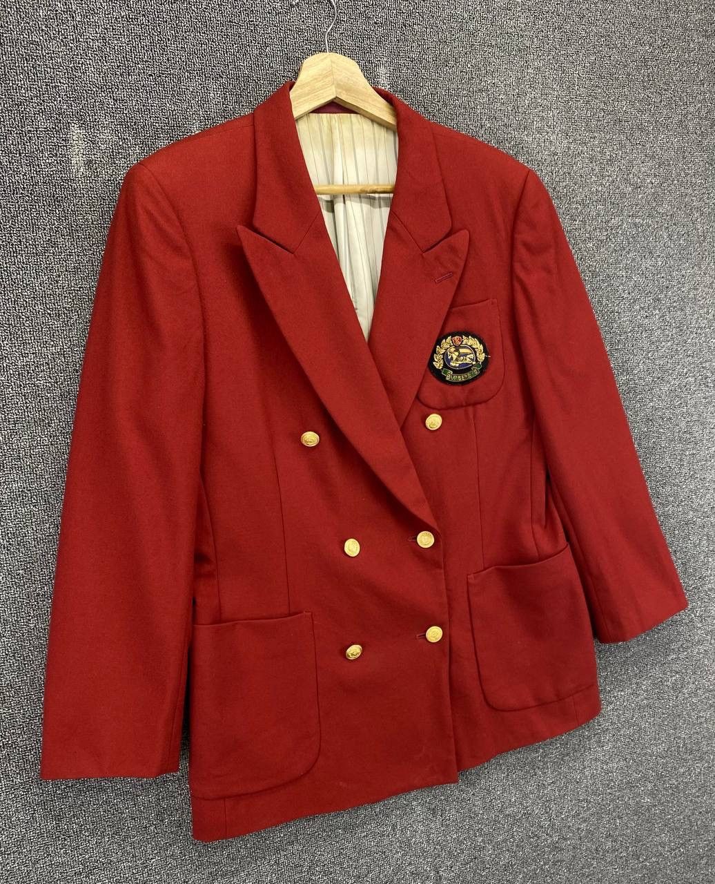 Burberry Vintage Burberry Red Wool Blazer Coat Jacket Size US M / EU 48-50 / 2 - 3 Thumbnail