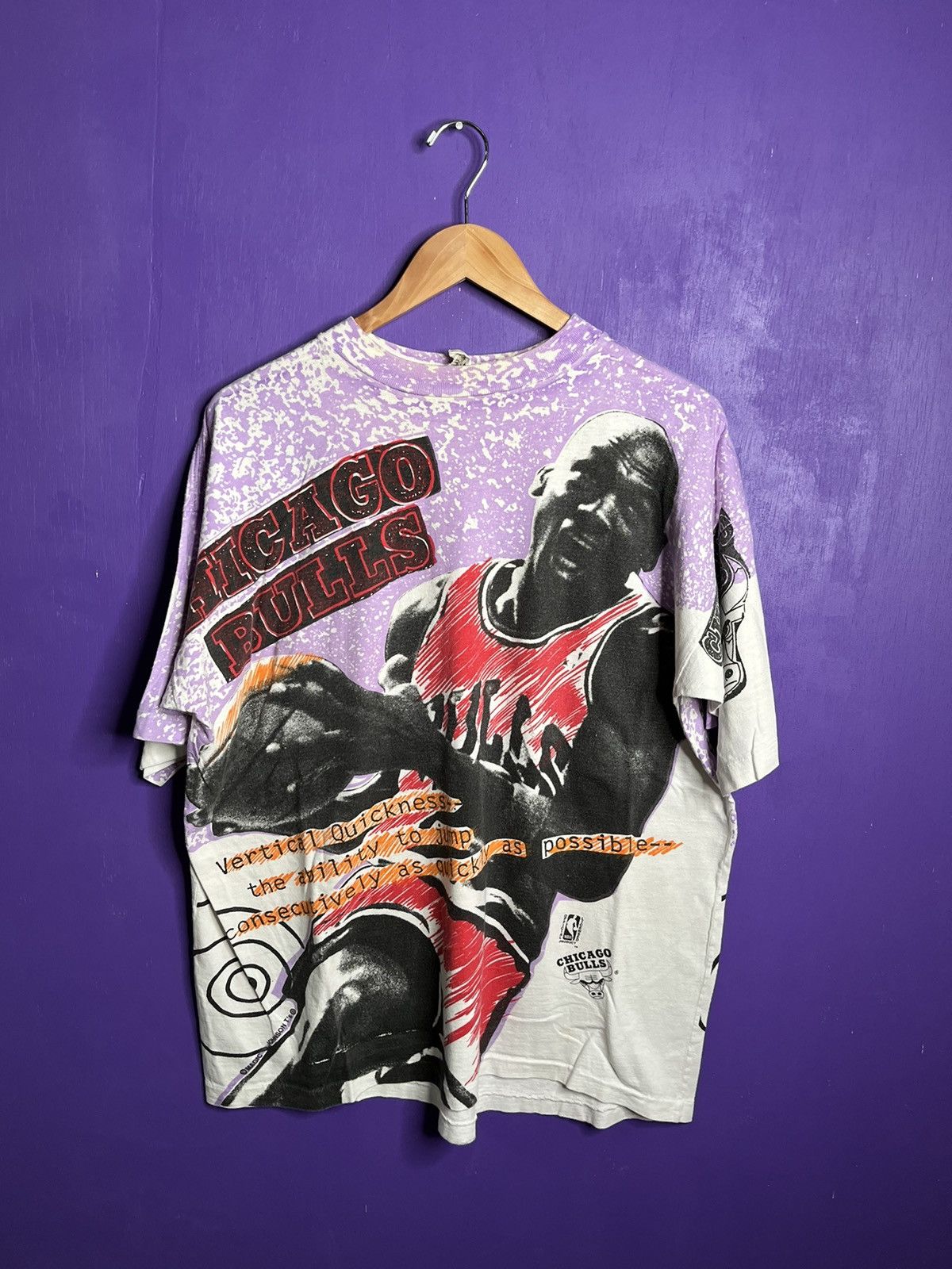 VINTAGE MAGIC JOHNSON NBA Los Angeles Lakers Allover printed