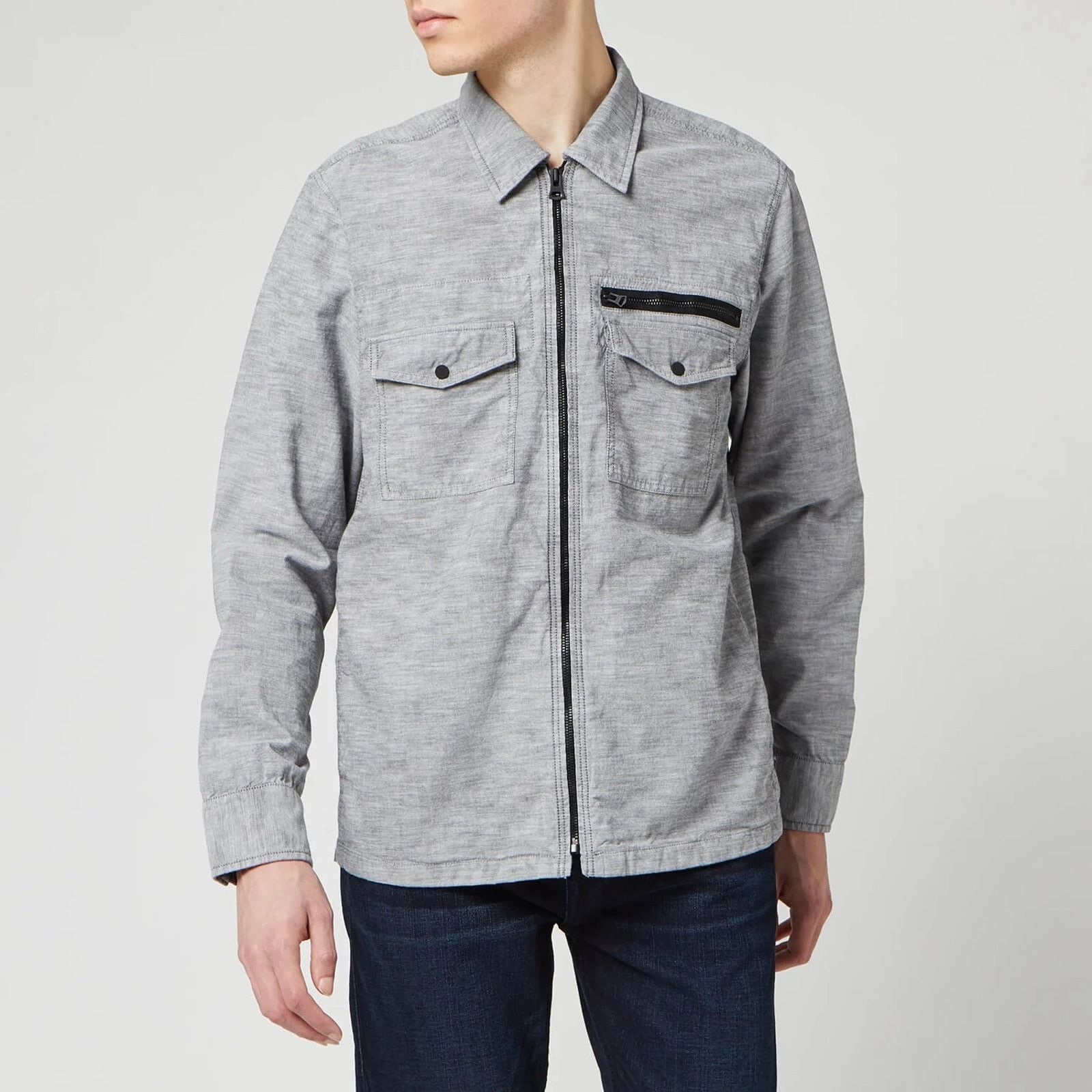 Hugo Boss Hugo Boss Jacket Lovel Chambray Zip Overshirt Lightweight M Size US M / EU 48-50 / 2 - 2 Thumbnail