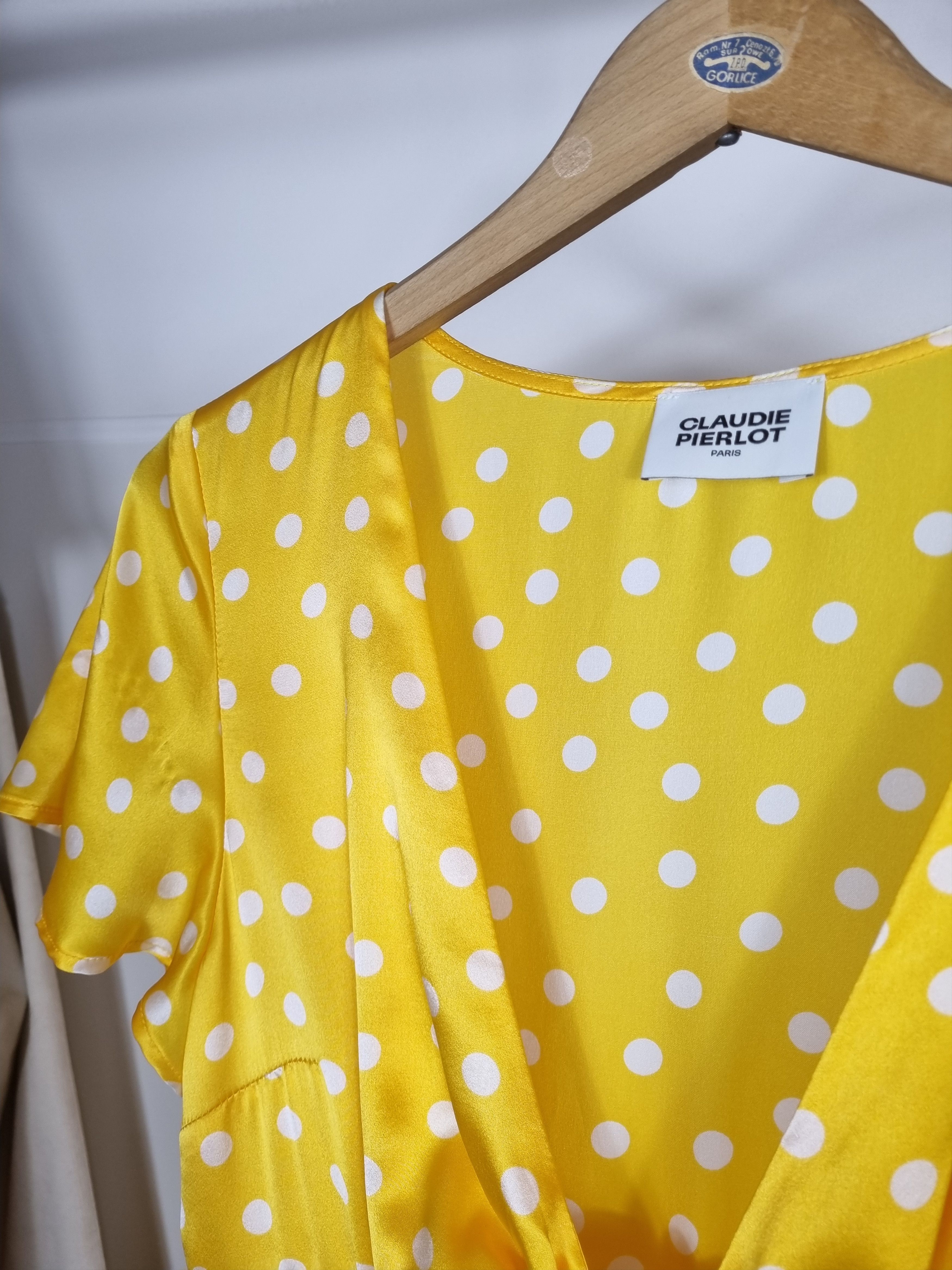 Other Claudie Pierlot Polka-Dot Silk Mini Dress Size XXS / US 00 / IT 34 - 4 Thumbnail