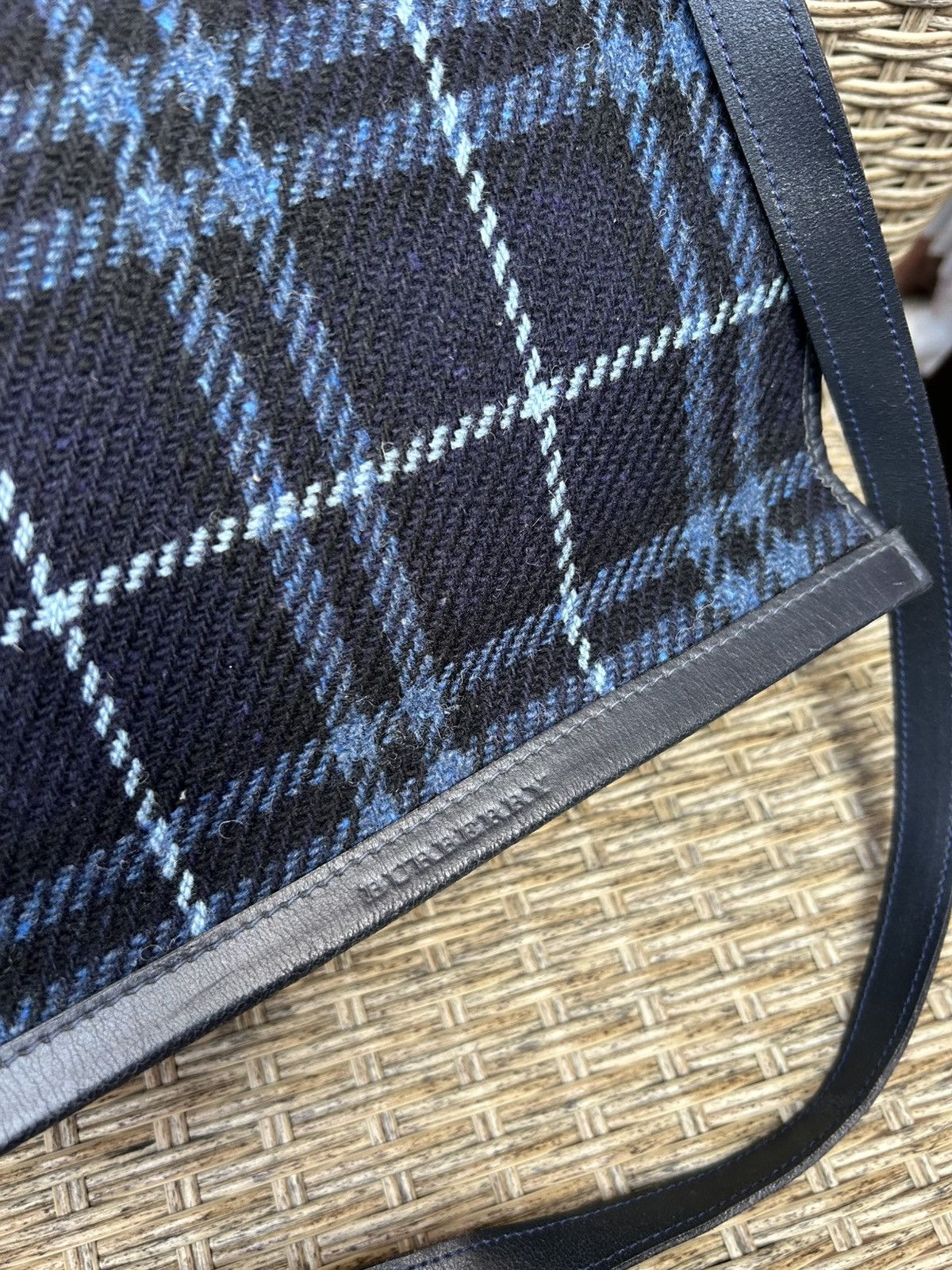 Burberry Burberry London Blue Nova Check Tweed Leather Crossbody Bag Size ONE SIZE - 8 Thumbnail