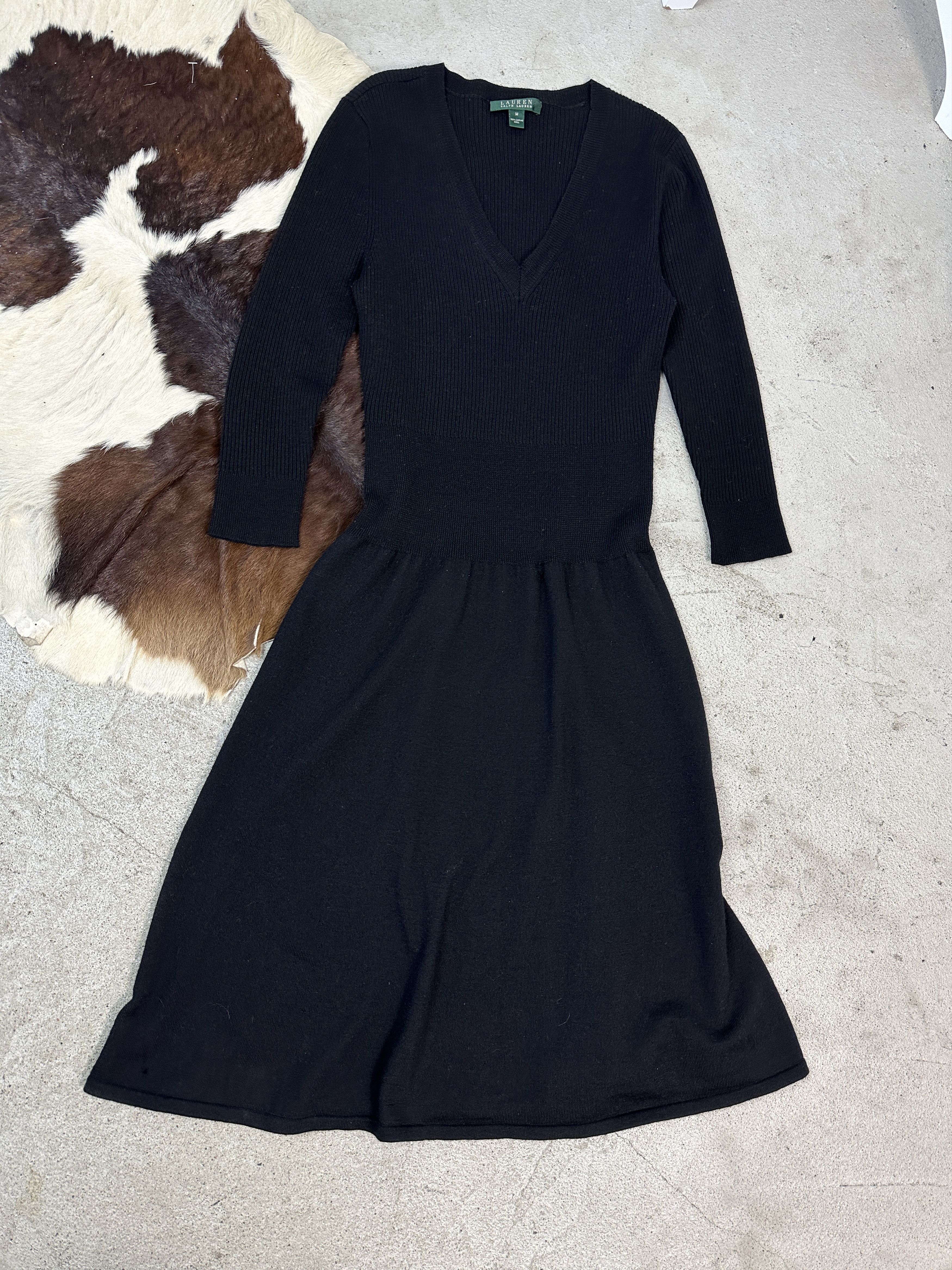 Ralph Lauren × Vintage Ralph Lauren Merino Wool Dress Size M / US 6-8 / IT 42-44 - 1 Thumbnail