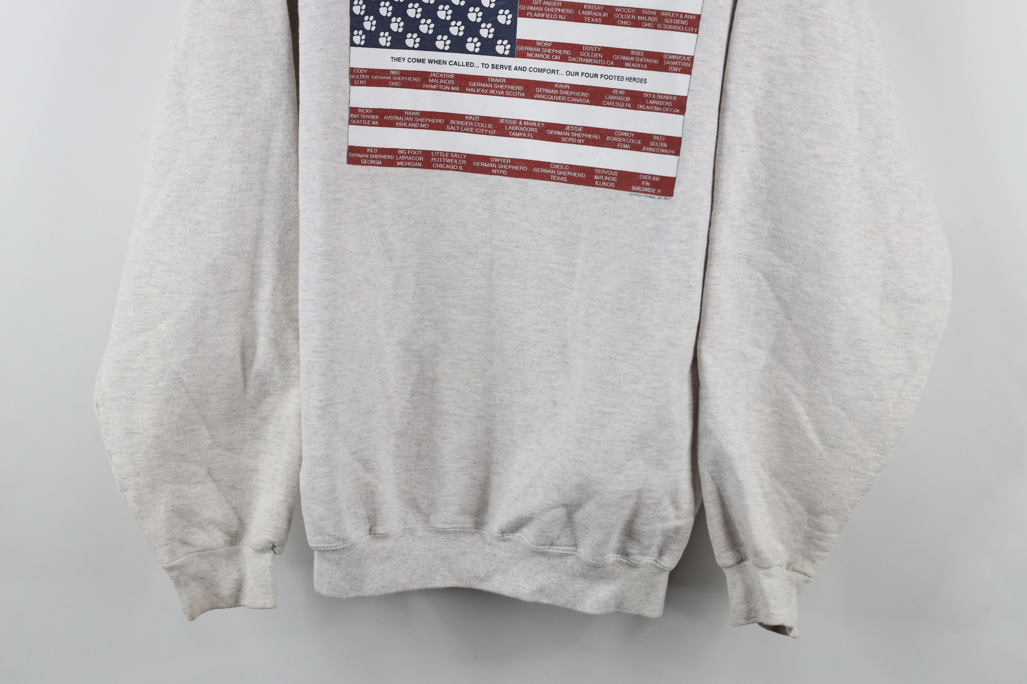 Vintage Vintage Y2K 2001 K-9 Police Service Dogs Sweatshirt Gray Size US L / EU 52-54 / 3 - 3 Thumbnail