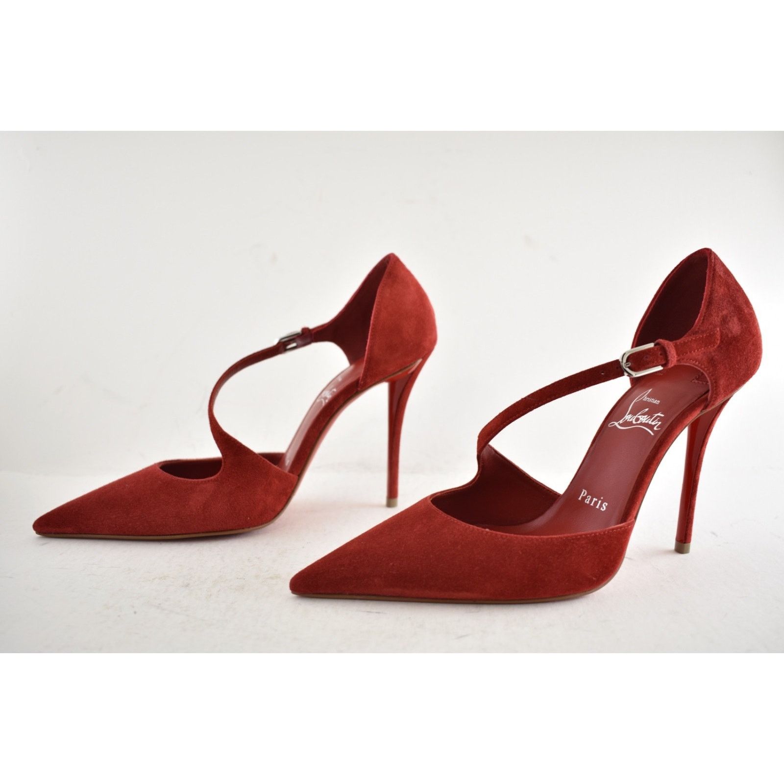 Christian Louboutin Christian Louboutin Miss Ziggyta Red Suede Pump 36.5 Size US 6.5 / IT 36.5 - 12 Thumbnail
