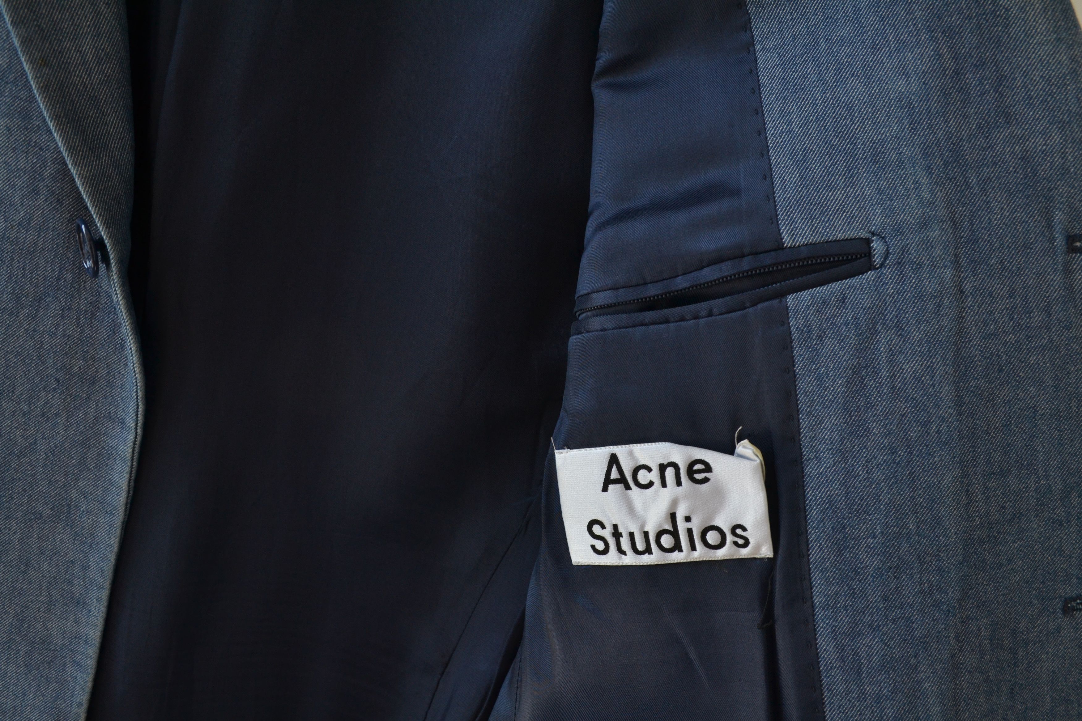 Acne Studios ACNE STUDIOS Suit Blazer Pants Blue Drifter Denim Size 48R - 4 Thumbnail