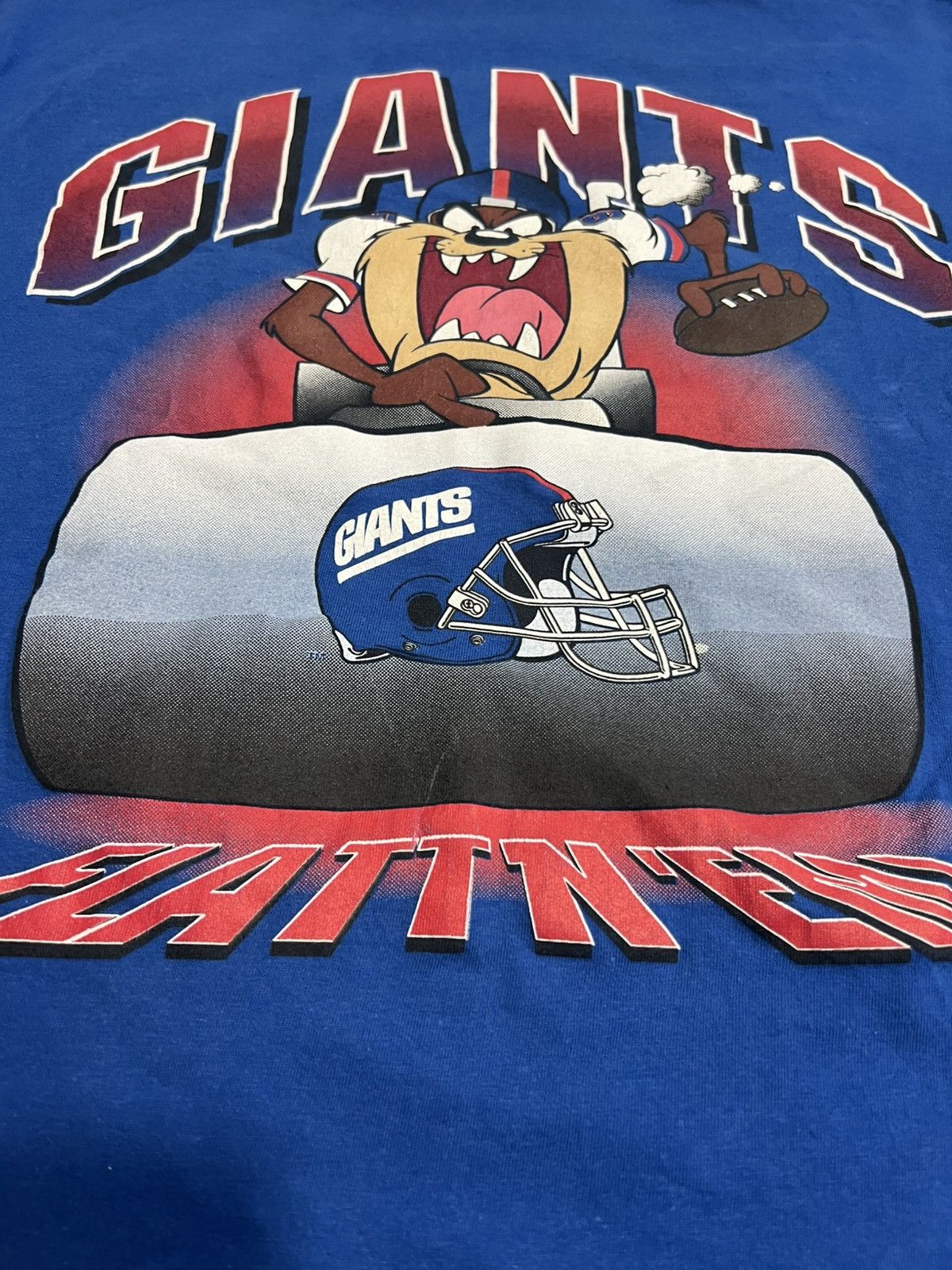 Vintage Vintage NY Giants Taz Tee Blue 1996 Size US L / EU 52-54 / 3 - 2 Thumbnail
