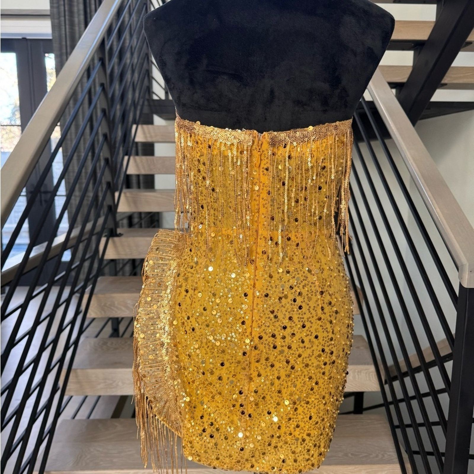 Other New Handmade Gold Sequin Strapless Dress size XS Size XS / US 0-2 / IT 36-38 - 12 Thumbnail