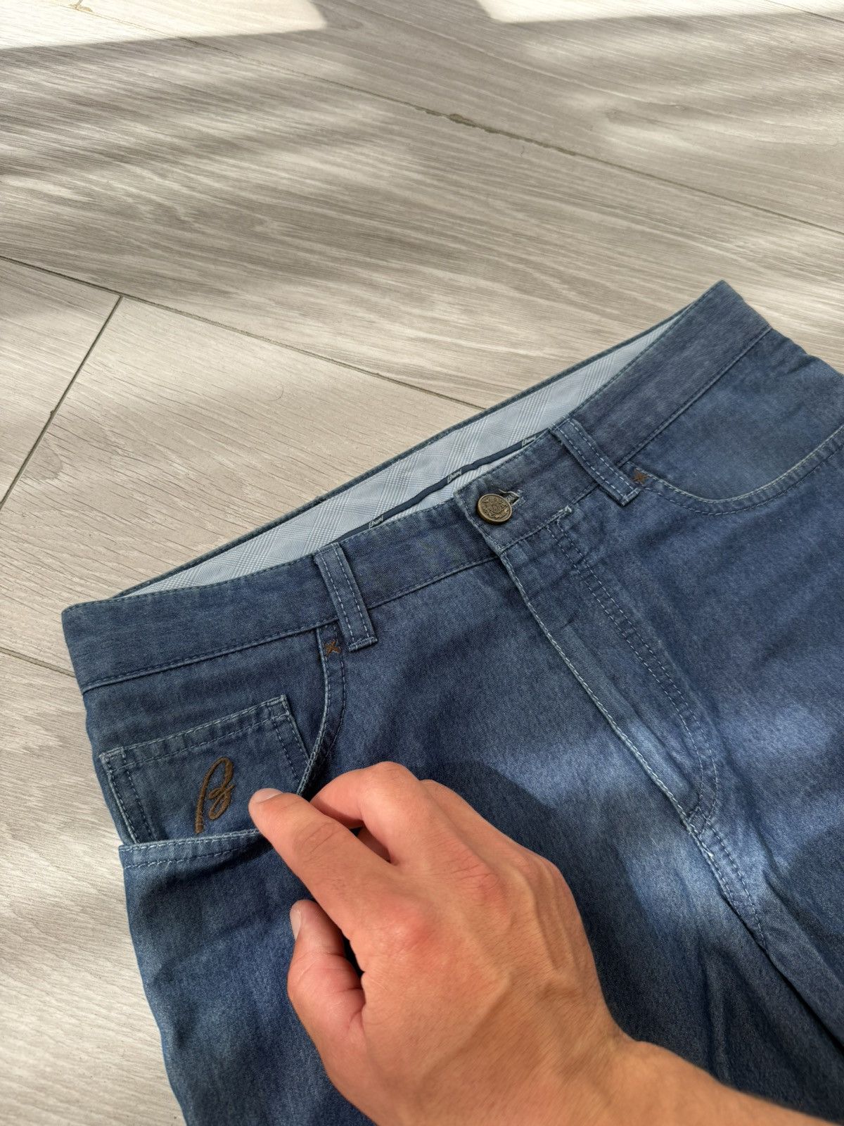Brioni Brioni Denim Marmolada Washed Cotton Straight Luxury Jeans Size US 30 / EU 46 - 5 Thumbnail