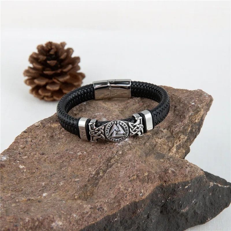 Other Vikings Braided Leather Bracelet Accessories Gift For Him Size ONE SIZE - 1 Thumbnail