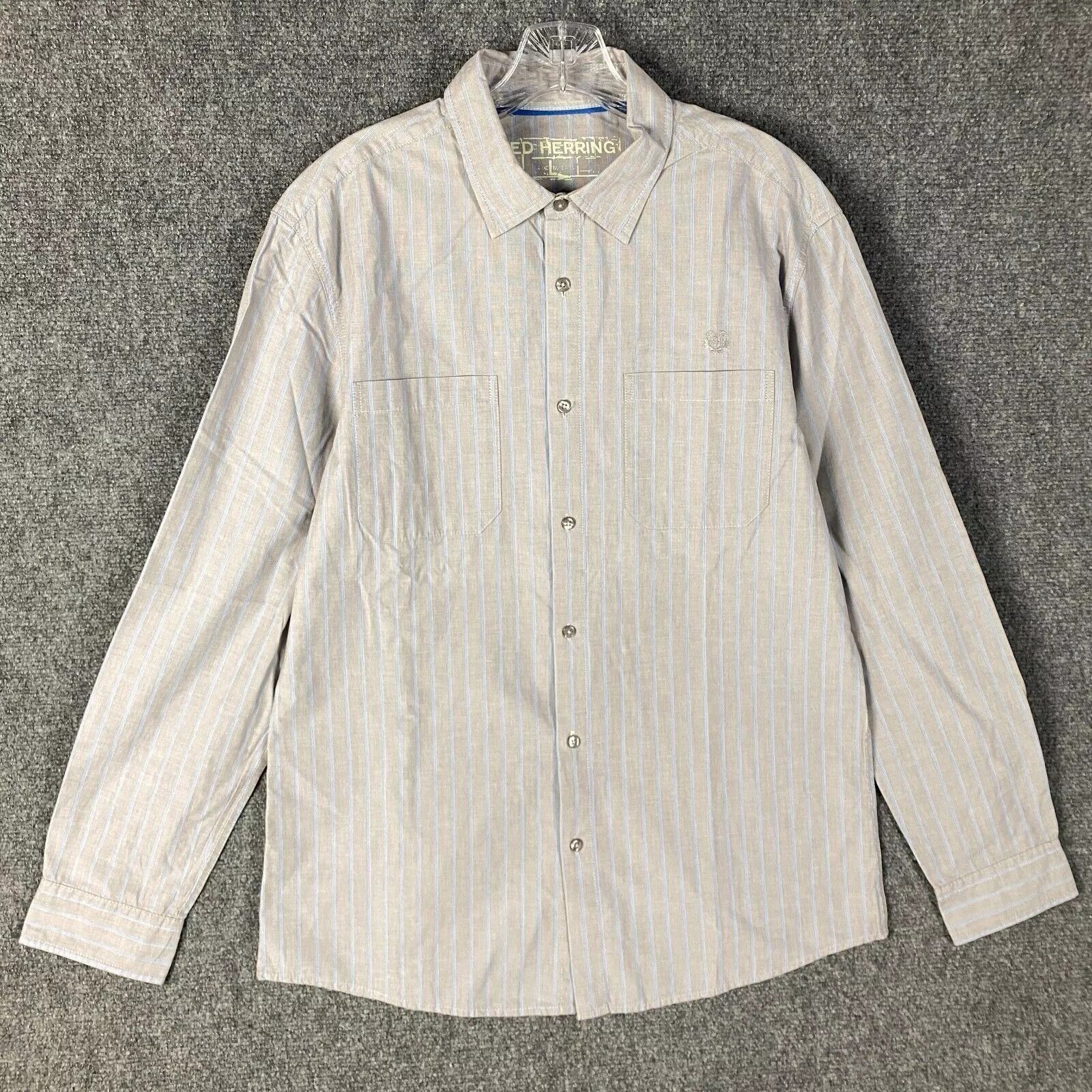 Other Red Herring Dress Shirt Men's Large Long Sleeve Striped Size US L / EU 52-54 / 3 - 1 Thumbnail
