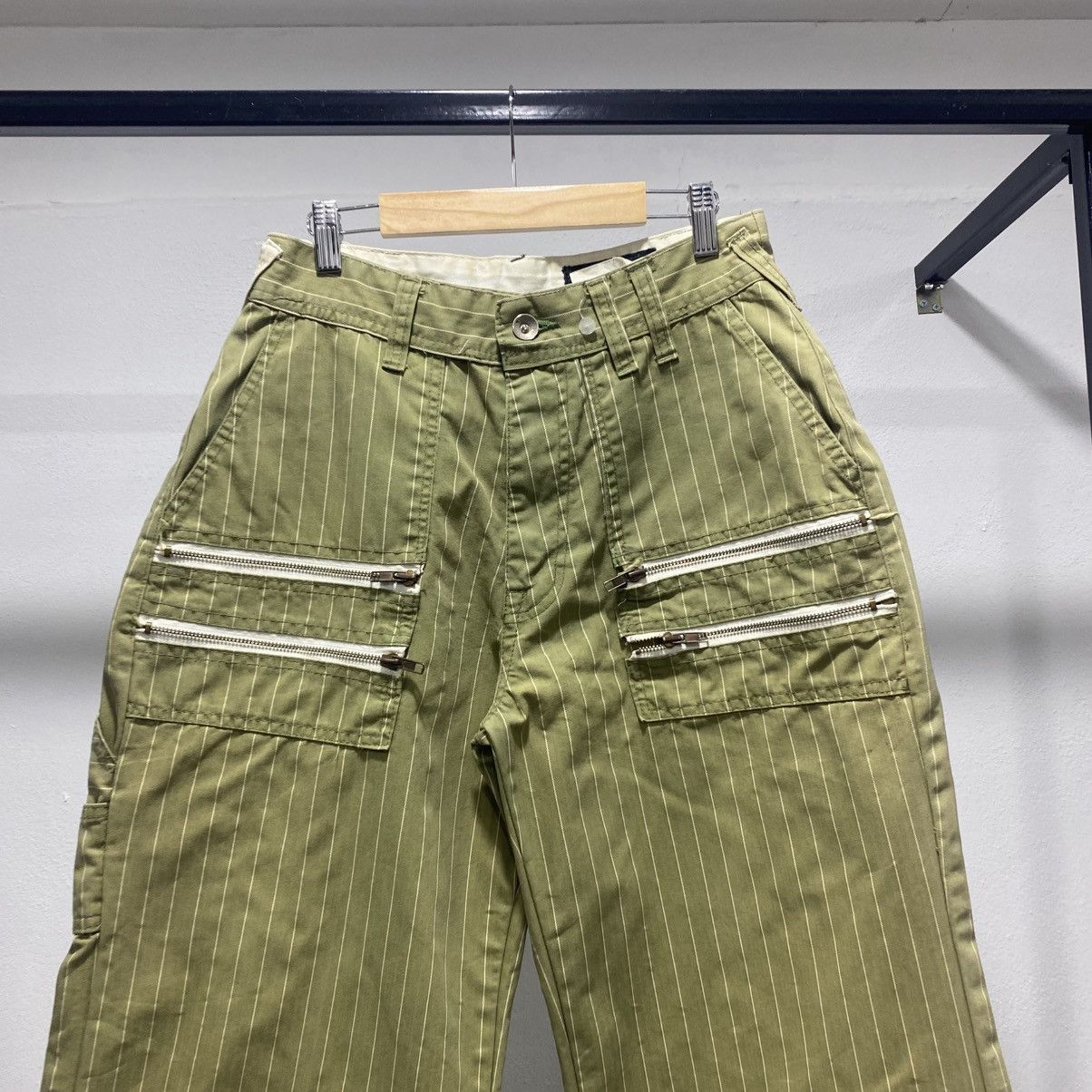 Vintage Baggy☠️ Mu Industry Loose Relaxed Wide Pants Army Size US 30 / EU 46 - 2 Thumbnail