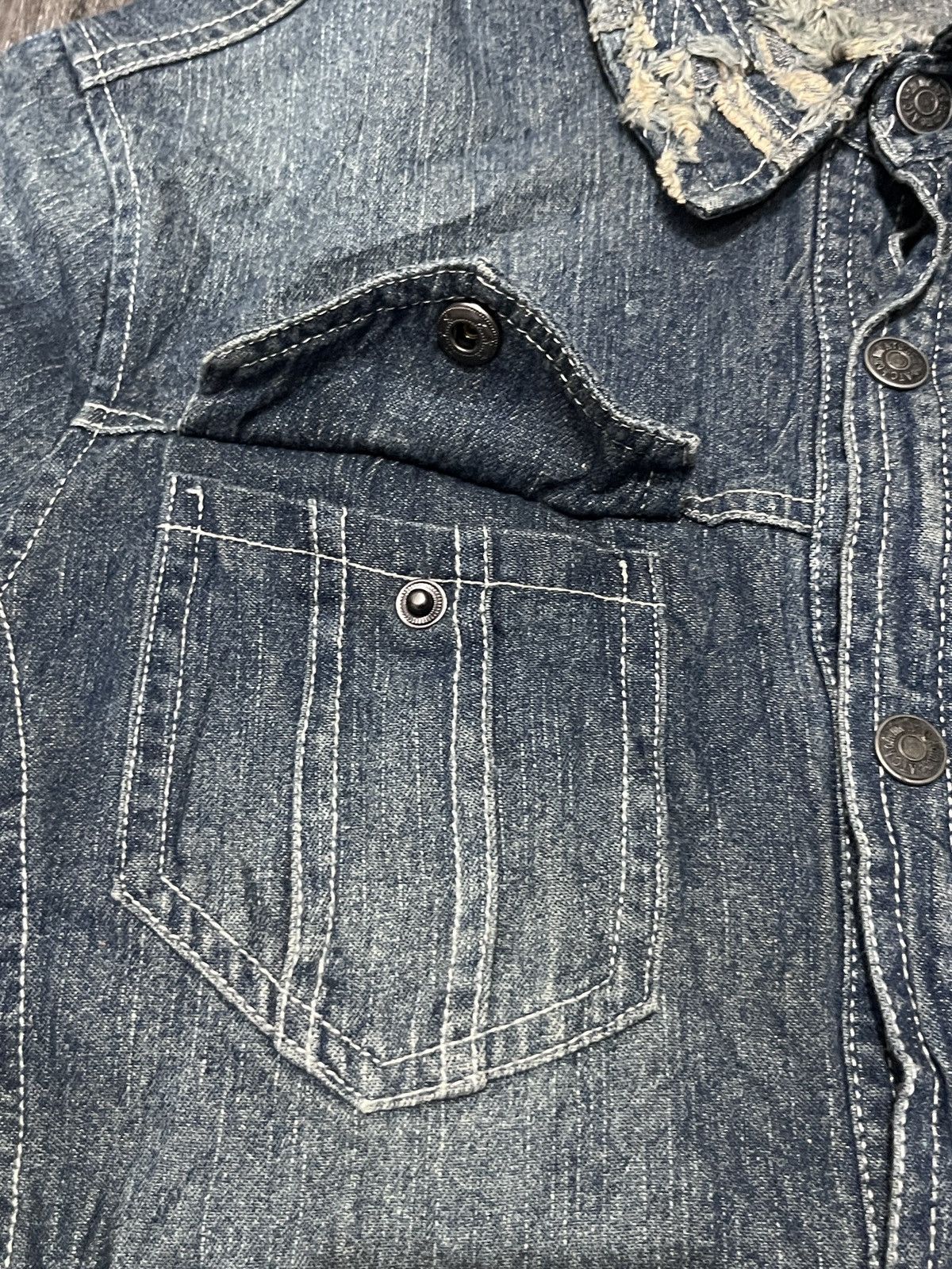 Hysteric Glamour In The Attic Vkei Embroided Union Jack Collar Denim Shirt Size US M / EU 48-50 / 2 - 4 Thumbnail