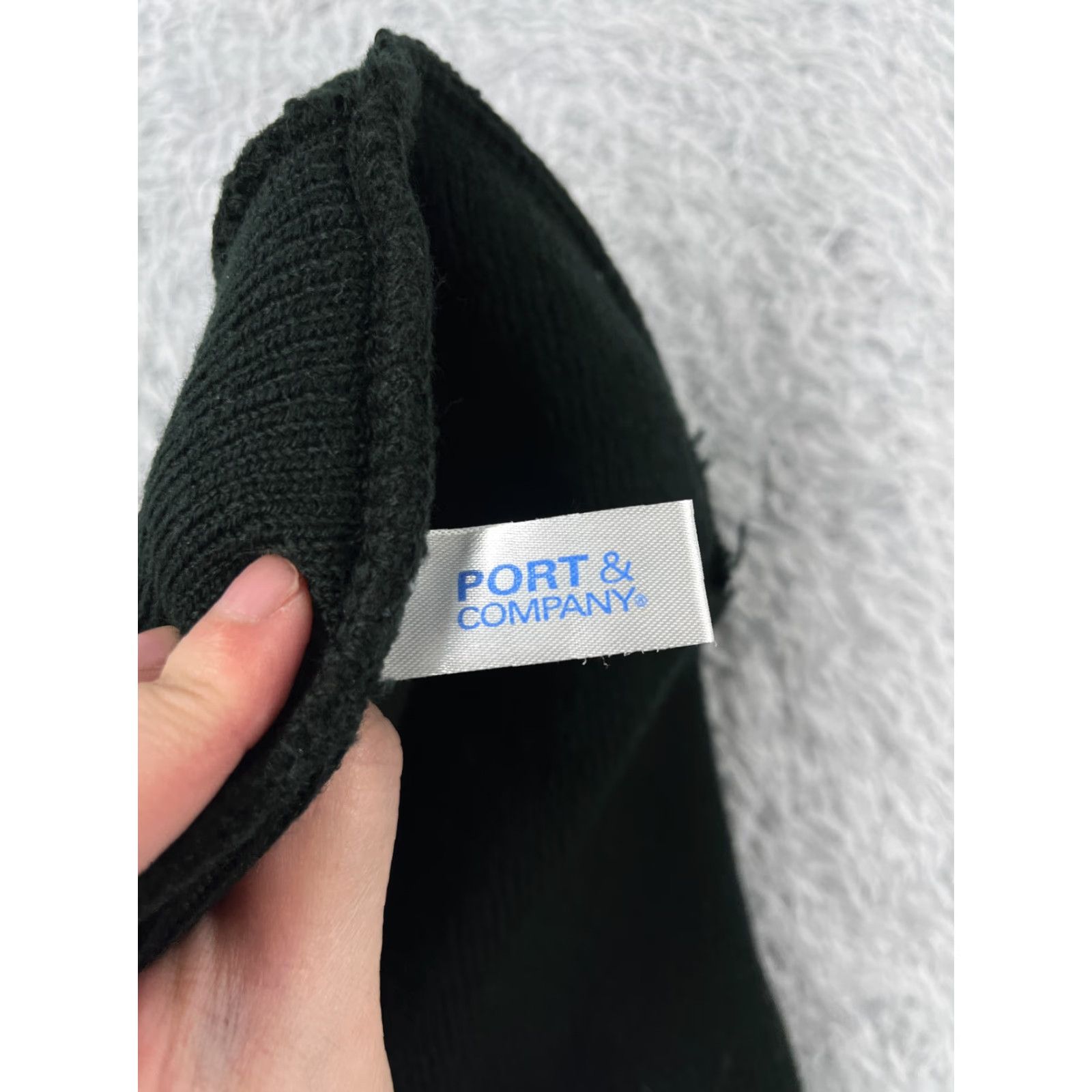 Port & Company VINTAGE SB Beanie Toque Adult One Size Black Knit Embroidered Acrylic Port & Company Size ONE SIZE - 7 Thumbnail