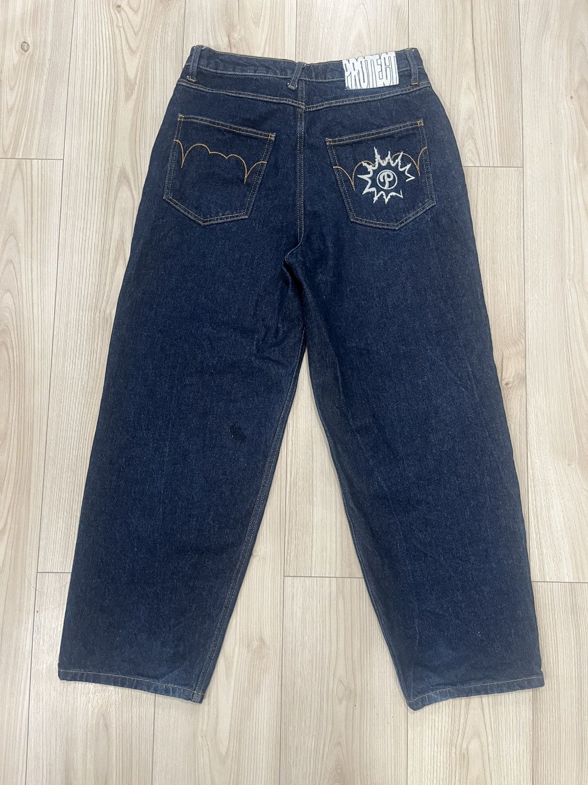 Japanese Brand × Vintage Protect London baggy Denim size Medium Size US 30 / EU 46 - 2 Thumbnail