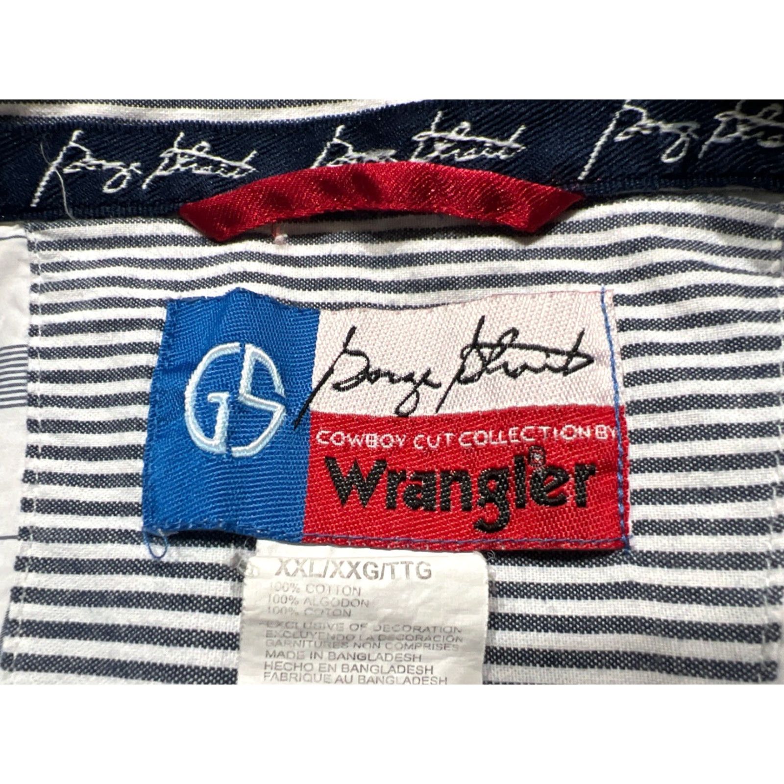 Wrangler Wrangler George Strait 2XL Shirt Mens Long Sleeve Plaid White Blue Cowboy Size US XXL / EU 58 / 5 - 7 Thumbnail