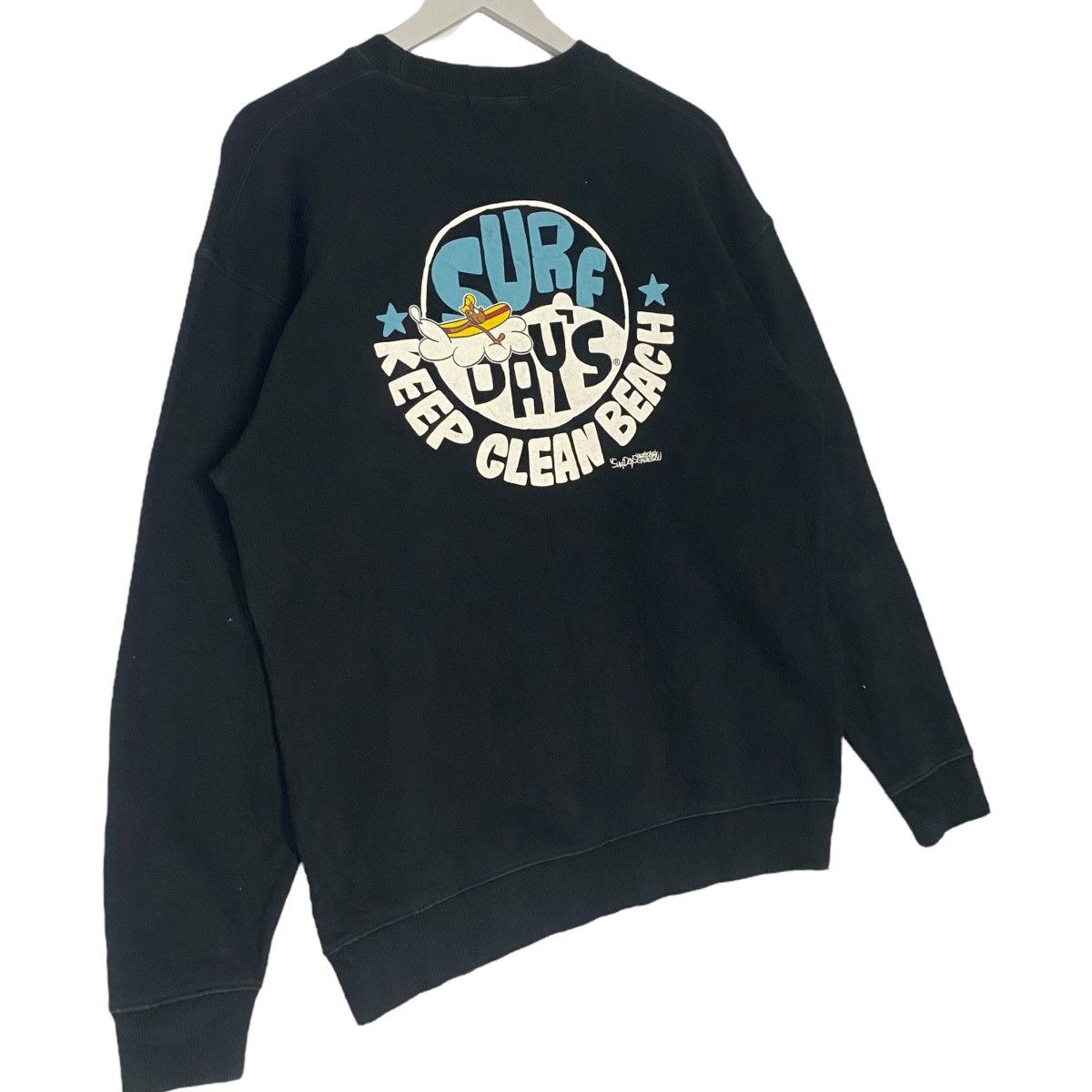 Vintage Vintage Surf Day Crewneck Sweatshirt Black Jumper Size M Size US M / EU 48-50 / 2 - 3 Thumbnail