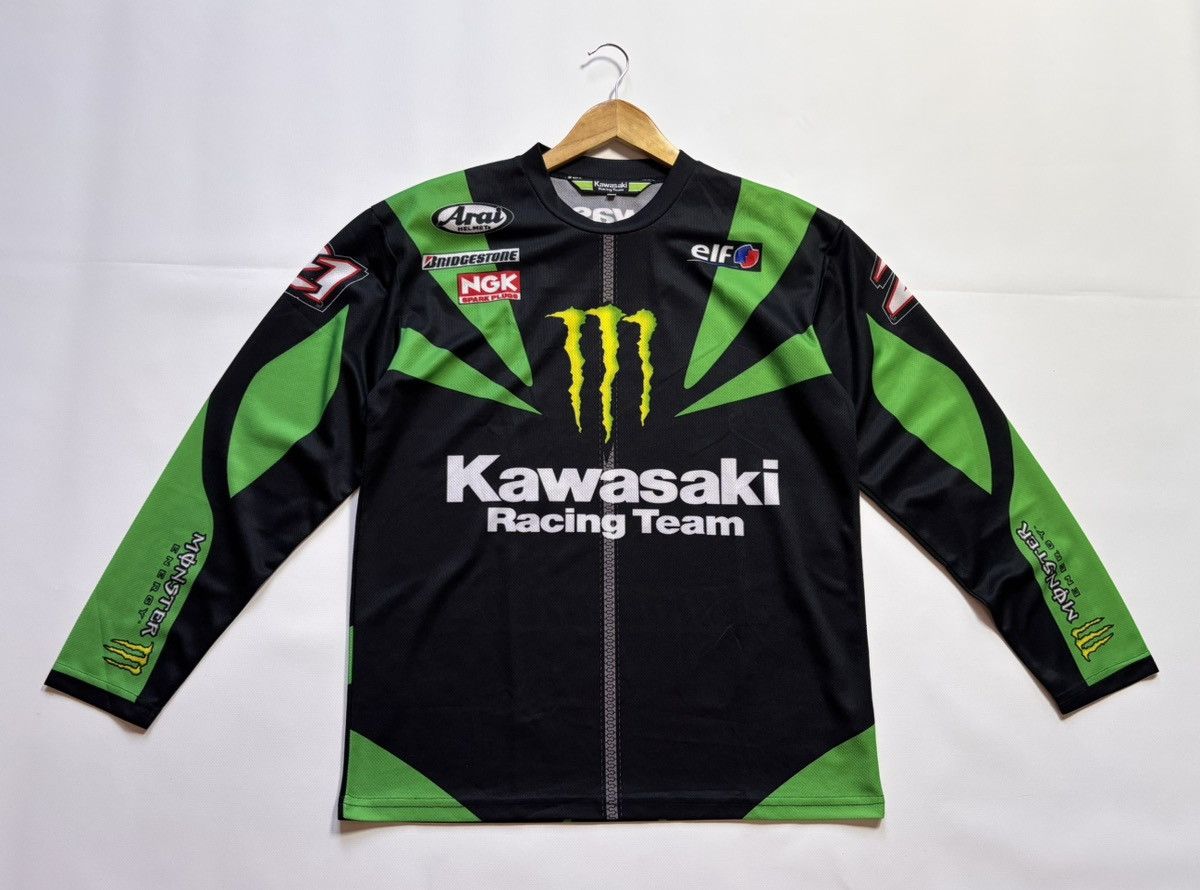 Vintage MONSTER KAWASAKI ASAP ROCKY VINTAGE RETRO RACING JERSEY (XL) Size US XL / EU 56 / 4 - 2 Thumbnail