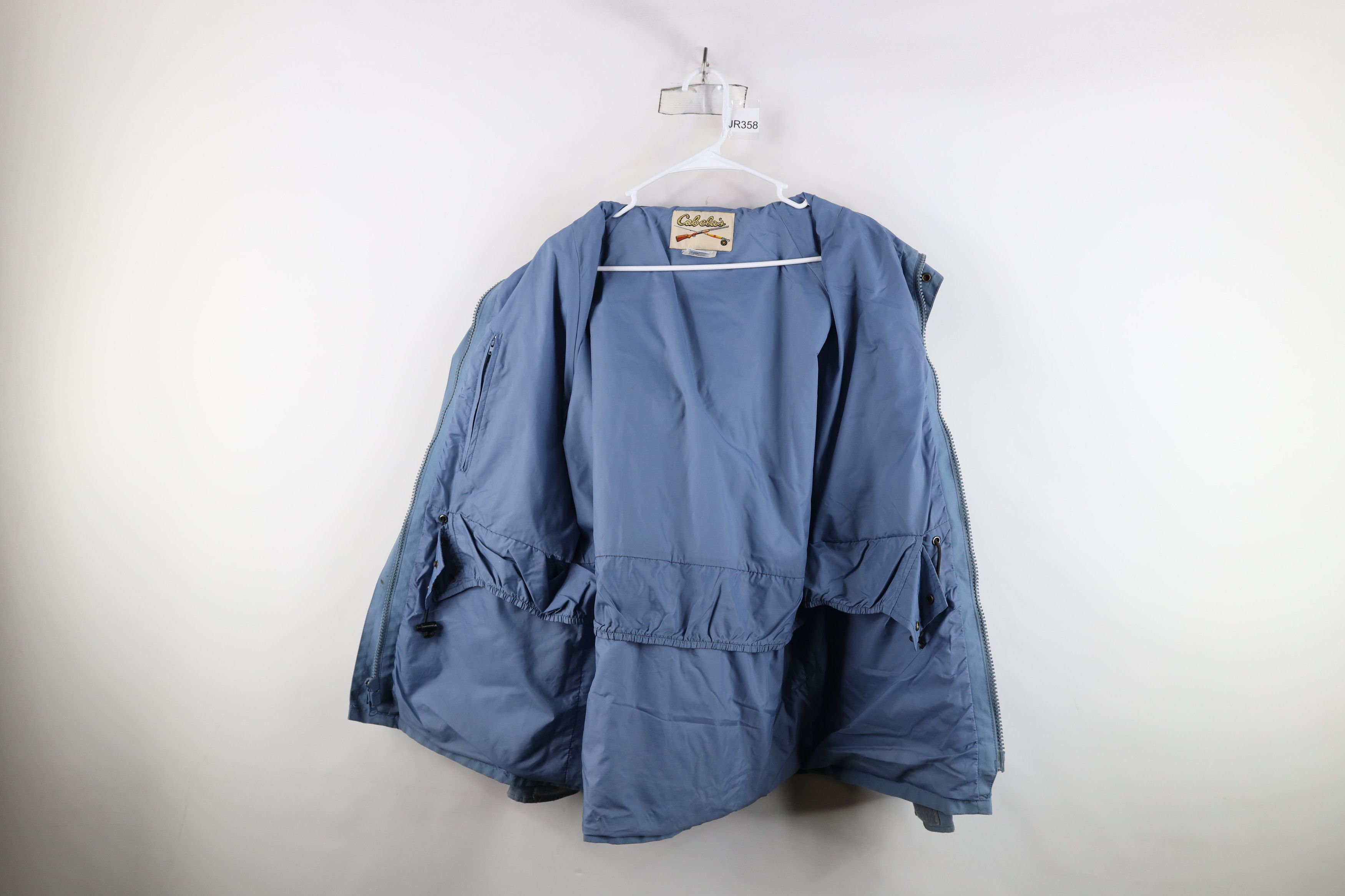 Cabelas × Vintage Vintage 80s 90s Cabelas Goretex Hooded Rain Jacket Blue Size US L / EU 52-54 / 3 - 12 Thumbnail