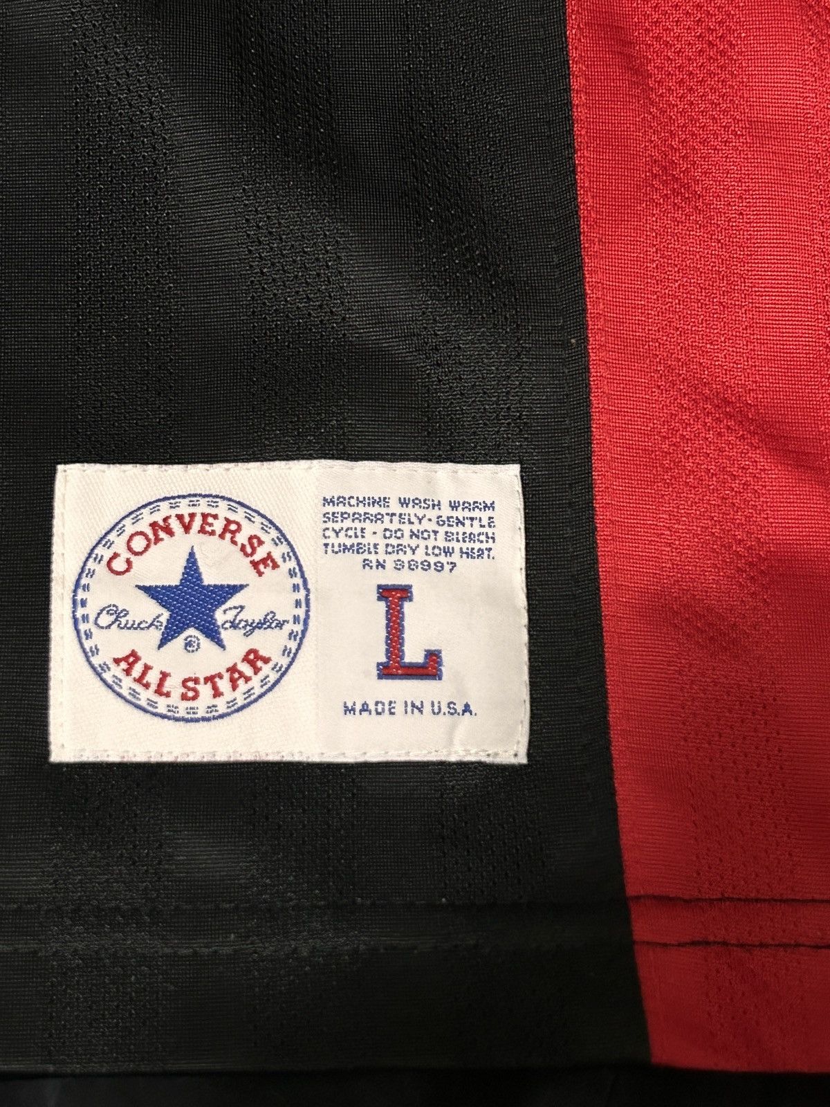 Converse 90s Converse All Stars Embroidered Mesh Black & Red Jersey Size US L / EU 52-54 / 3 - 3 Thumbnail