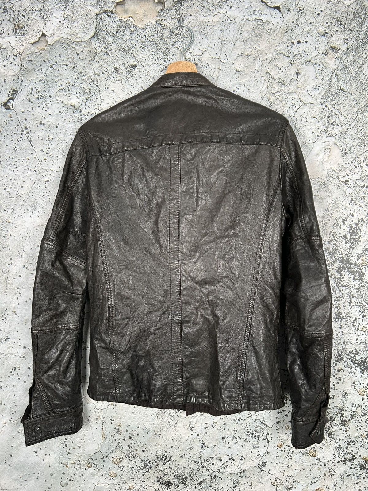 Allsaints Allsaints Brown Leather Jacket Avant Garde Grunge Punk Size US S / EU 44-46 / 1 - 5 Thumbnail