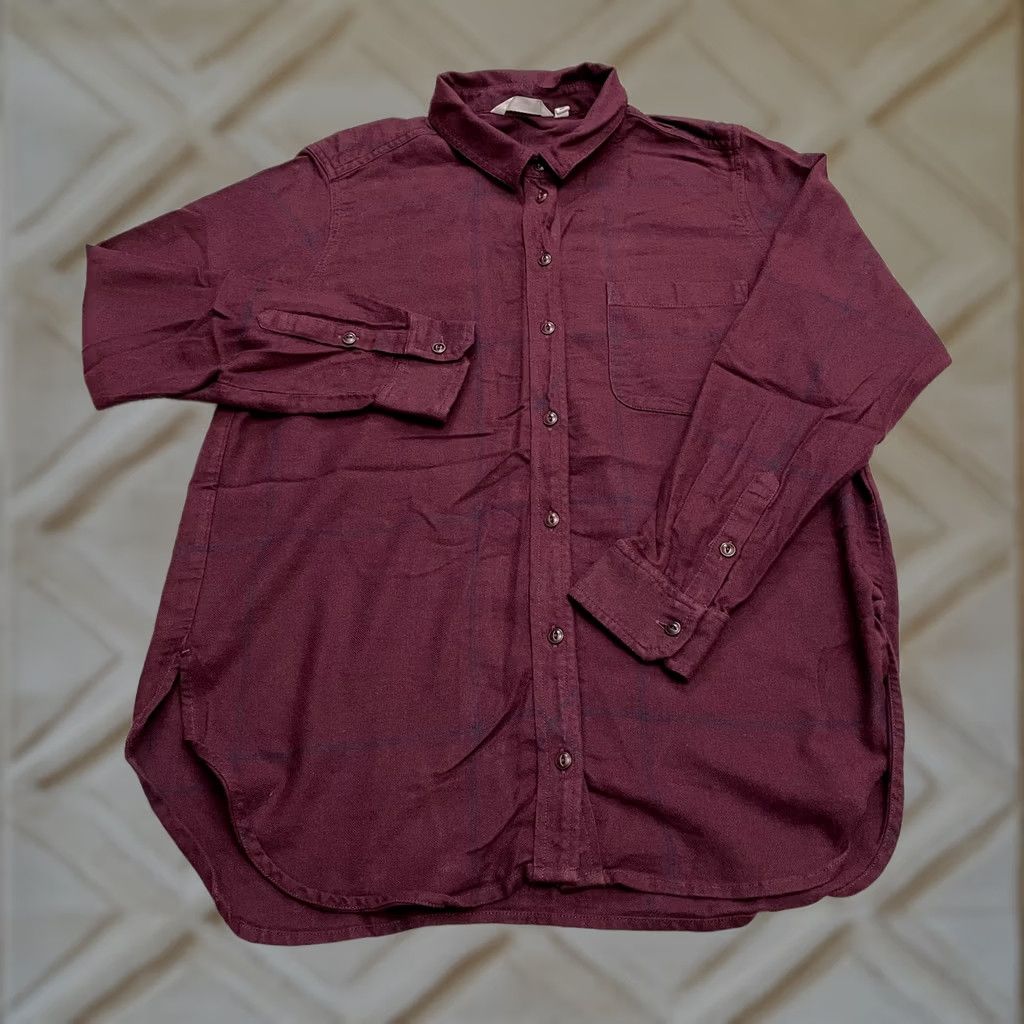 Athleta Athleta Shirt Womens Medium Red Long Sleeve Button Down Casual Plaid Regular Knit Shirt - Not Vintage Mens Womens Girls Boys Size M / US 6-8 / IT 42-44 - 1 Thumbnail