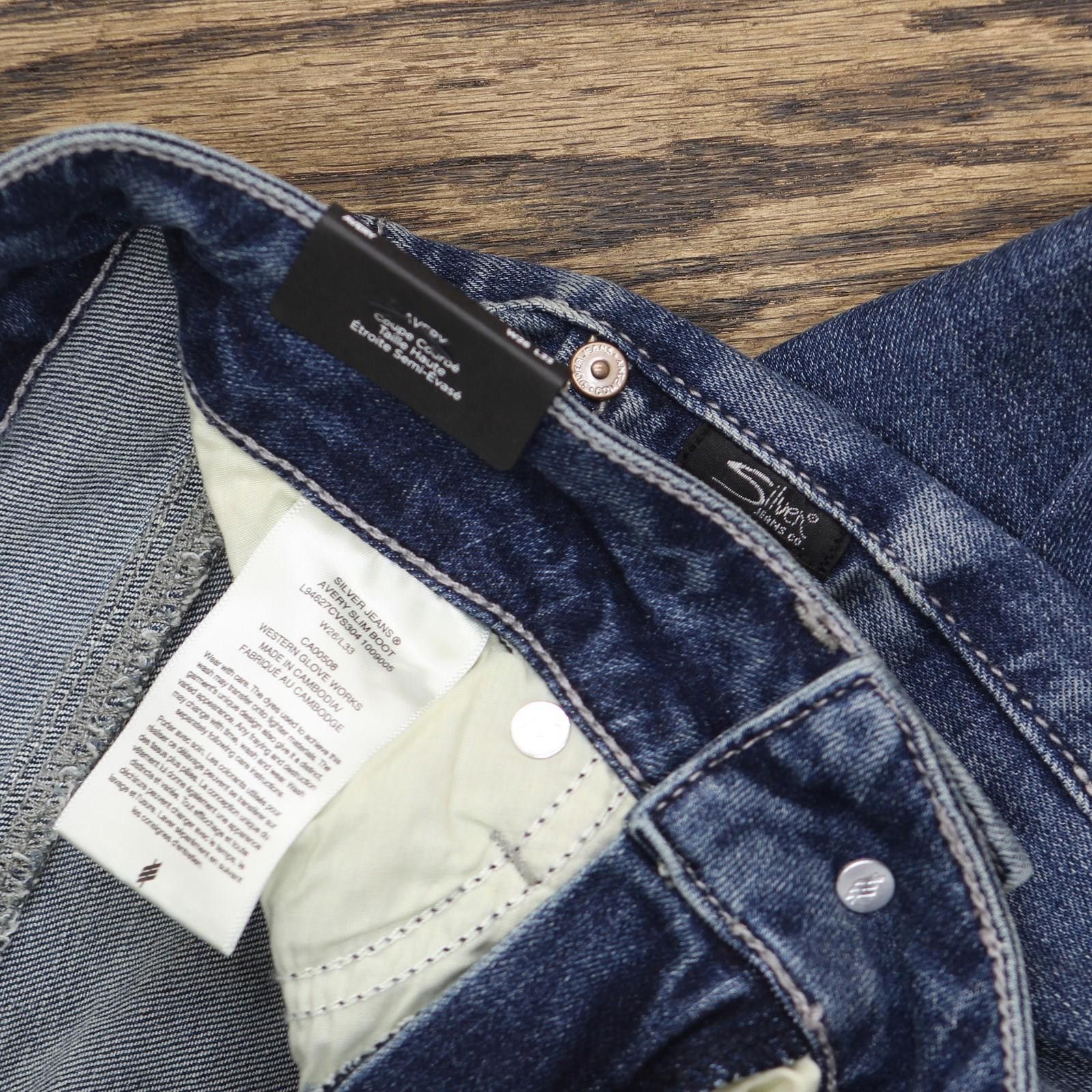 Silver Jeans Co. Nwt Silver Jeans Co. Slim Bootcut Jeans Indigo Blue 26x33 Size 26" / US 2 / IT 38 - 6 Thumbnail