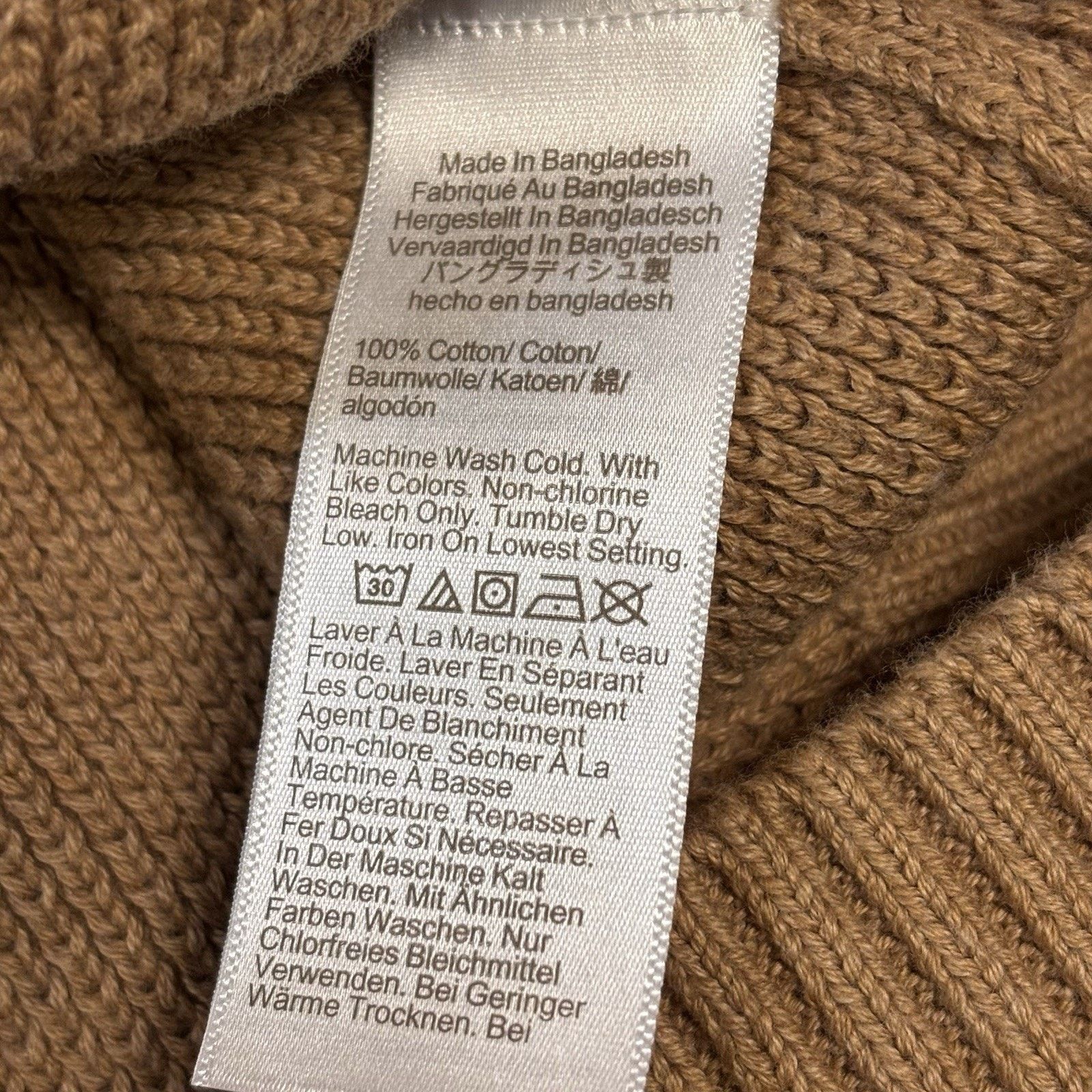 J.Crew J. Crew 1/4 Zip Cotton Textured Tan Sweater Men's Medium NEW Size US M / EU 48-50 / 2 - 5 Thumbnail